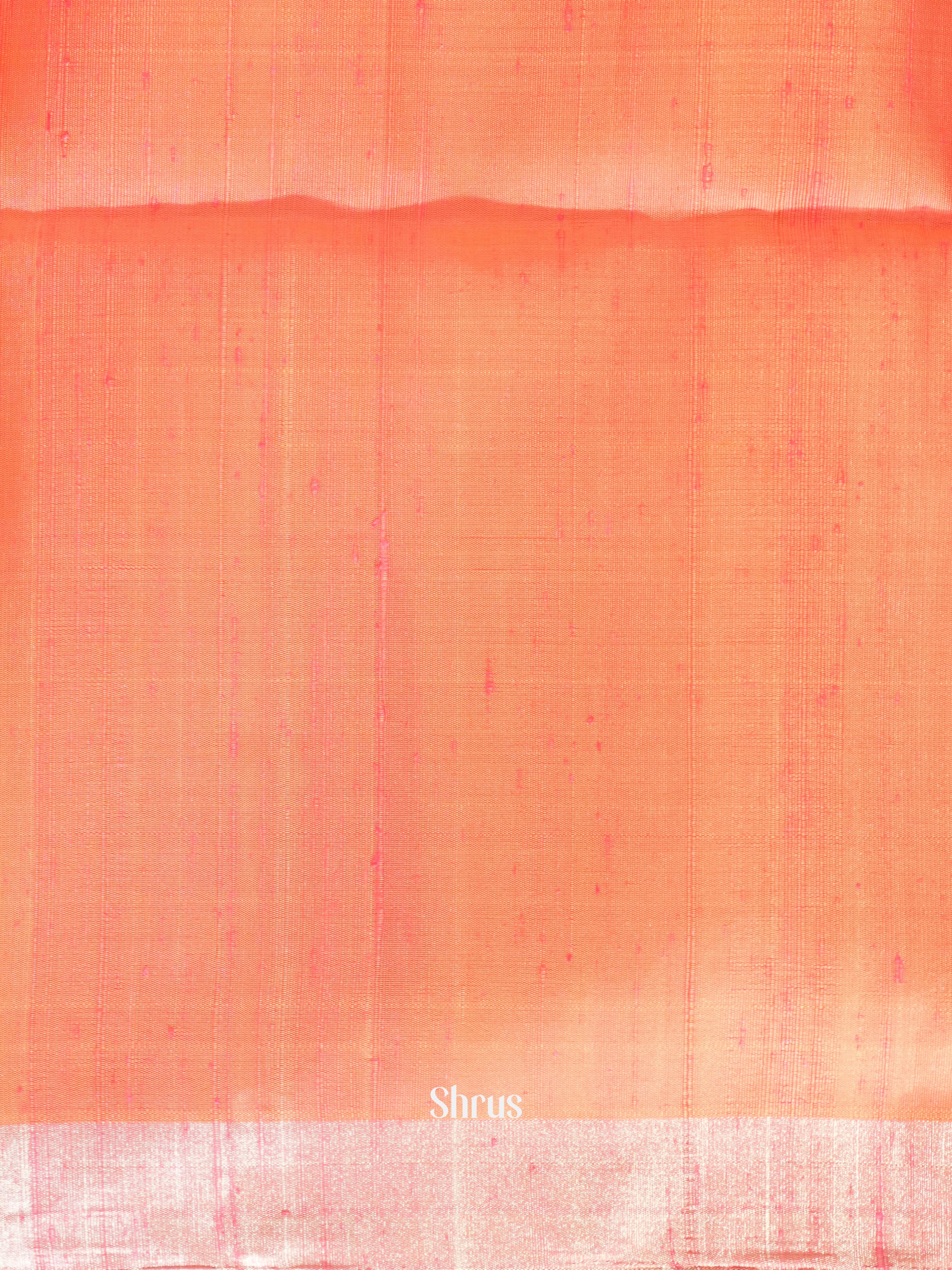 Orangish Pink(Single Tone) - Soft Silk Saree - Shop on ShrusEternity.com