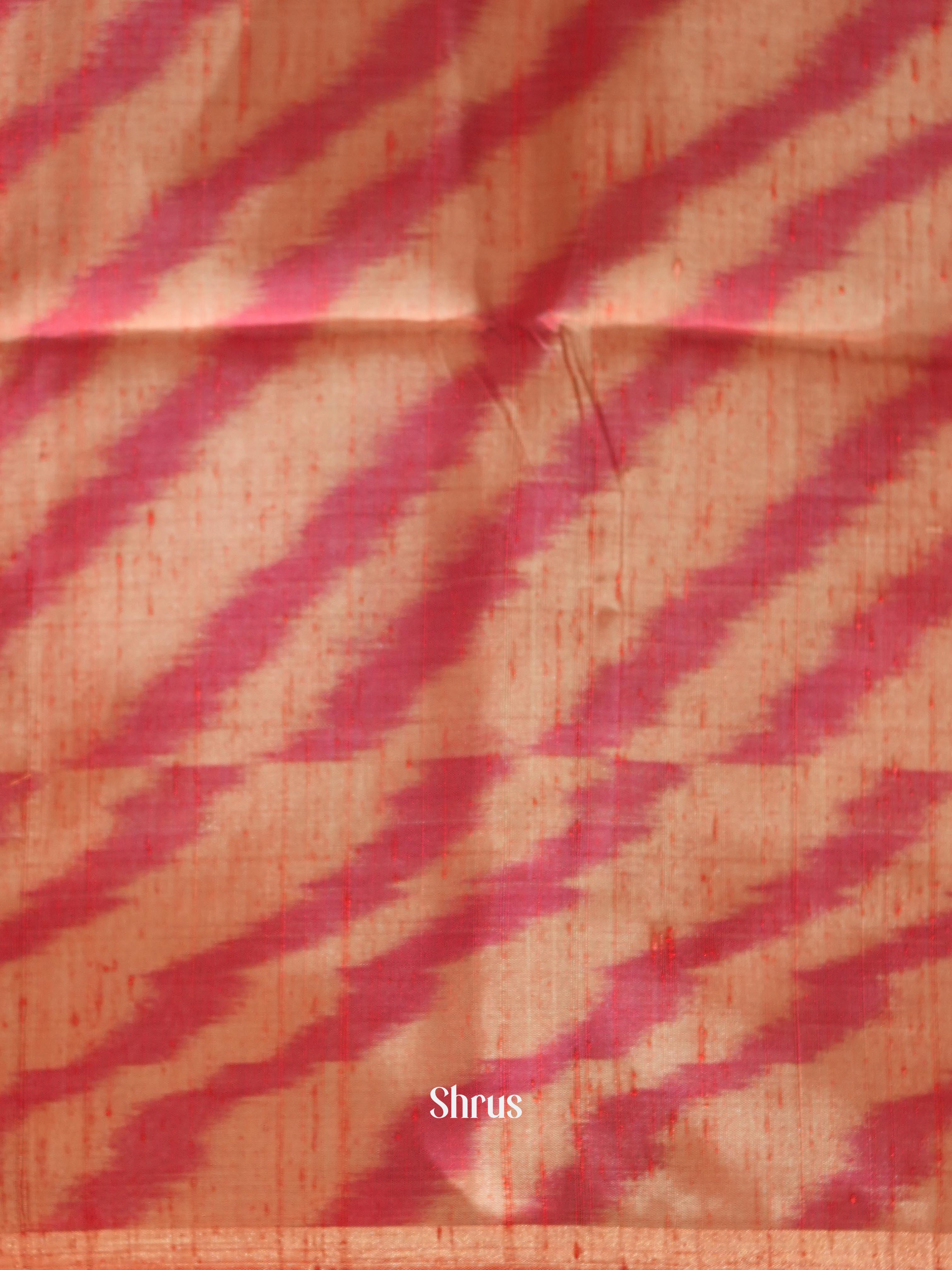 Red & Peach - Soft Silk Saree - Shop on ShrusEternity.com