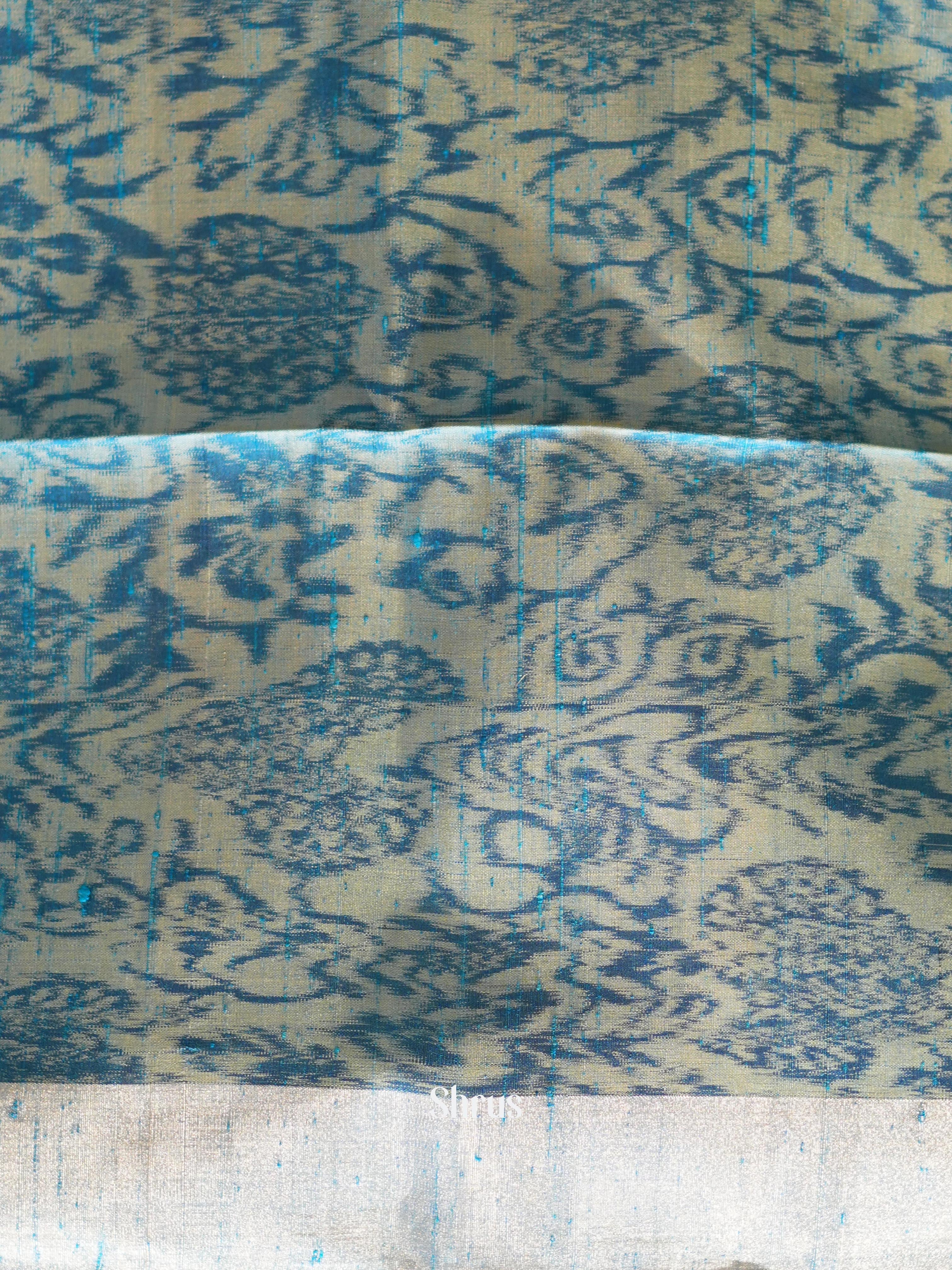 Green & Blue - Soft Silk Saree - Shop on ShrusEternity.com