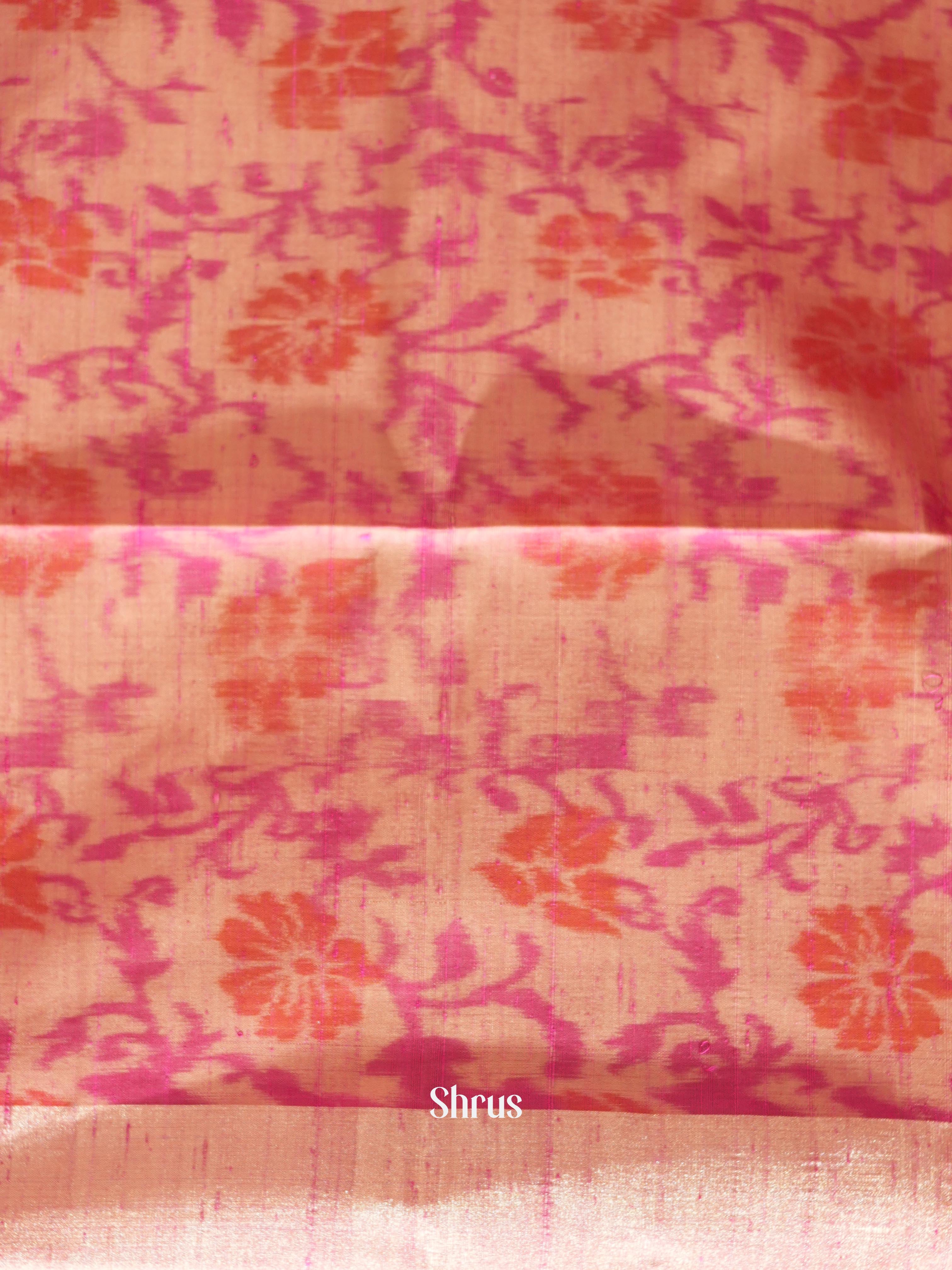 Orangish Pink & Pink - Soft Silk Saree - Shop on ShrusEternity.com