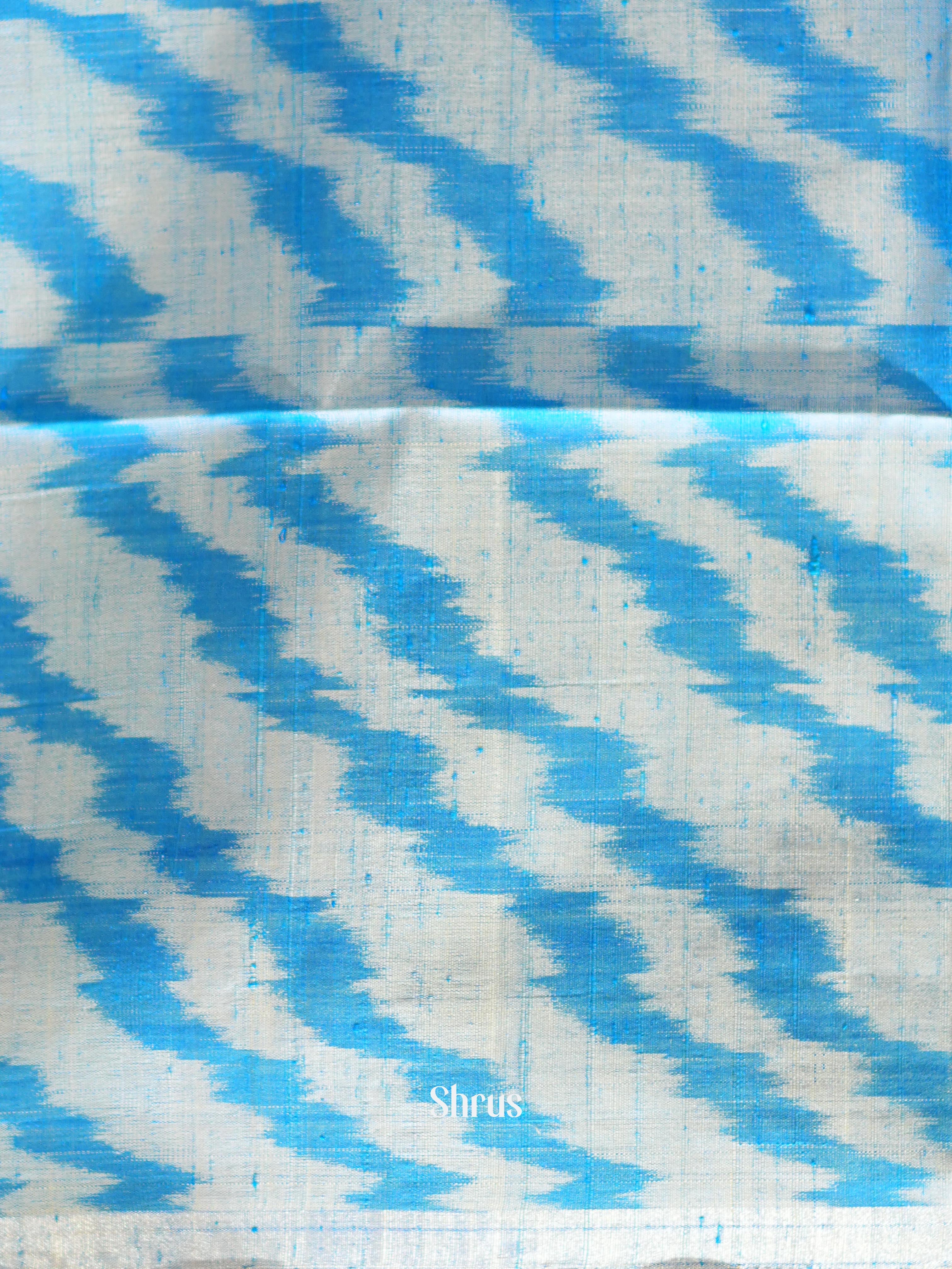 Blue & Grey - Soft Silk Saree - Shop on ShrusEternity.com