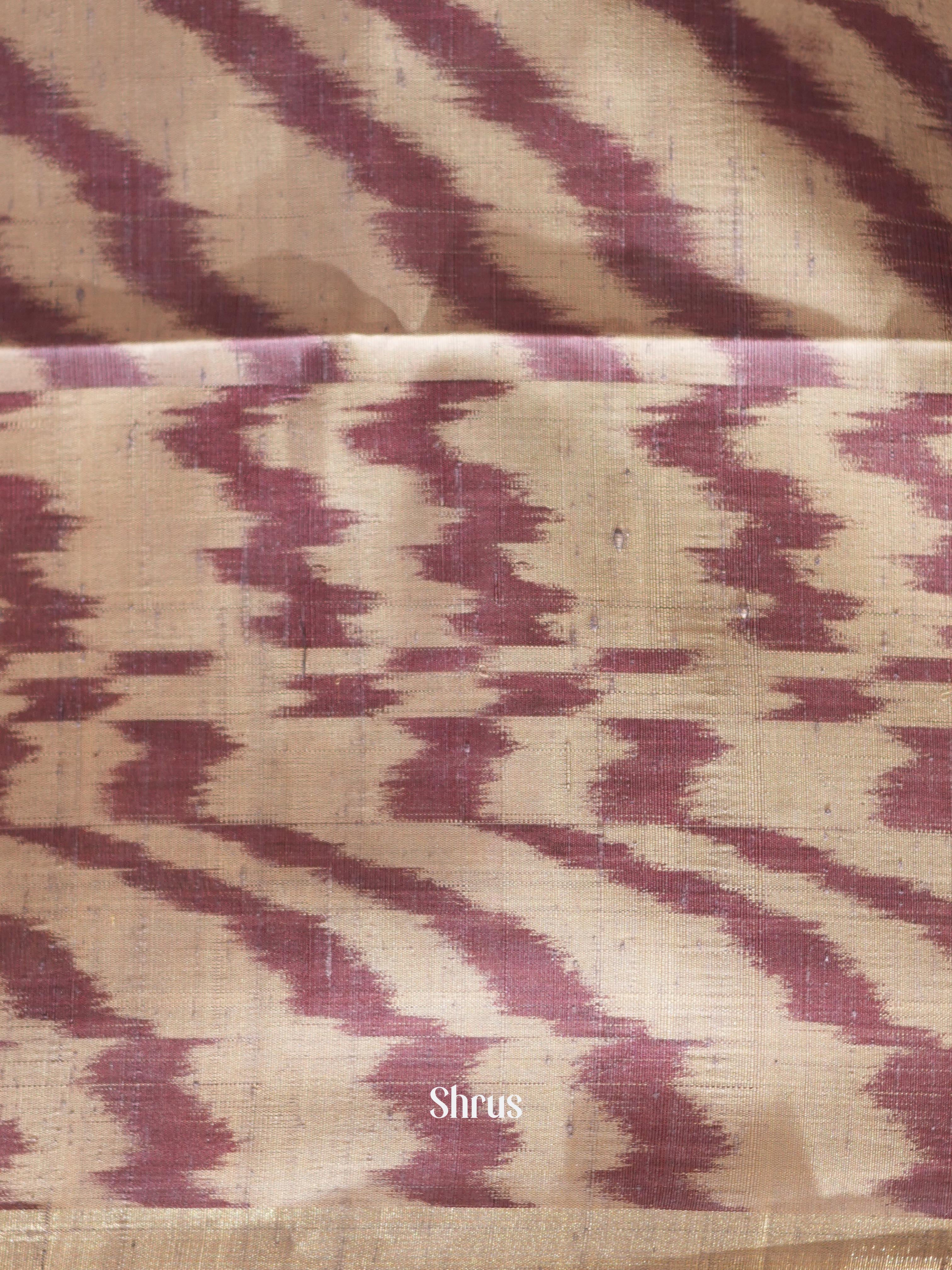 Lavender & Beige - Soft Silk Saree - Shop on ShrusEternity.com