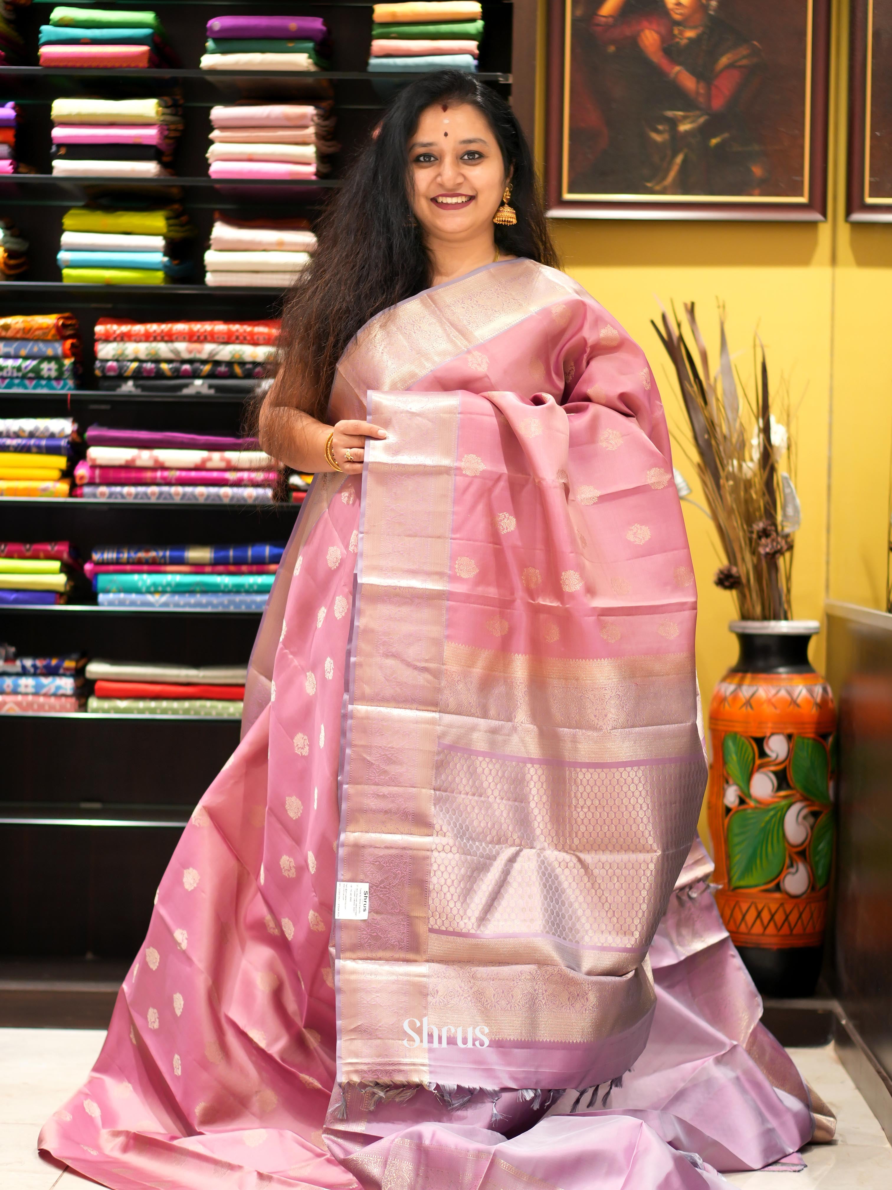 CHS08265 - Kanchi Border Soft Silk Saree - Shop on ShrusEternity.com