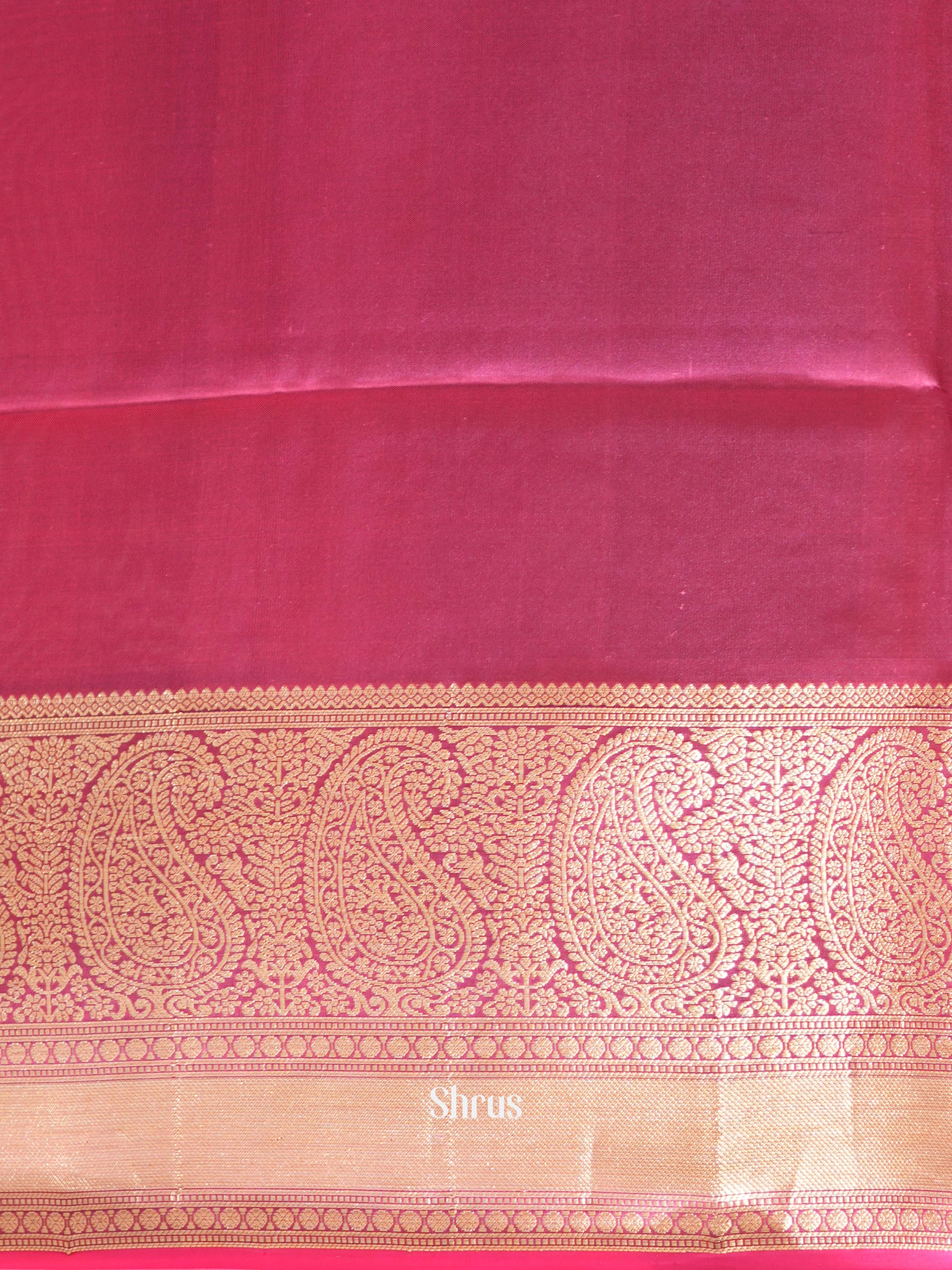 Pink & Purple - Kanchi Border Soft Silk Saree - Shop on ShrusEternity.com