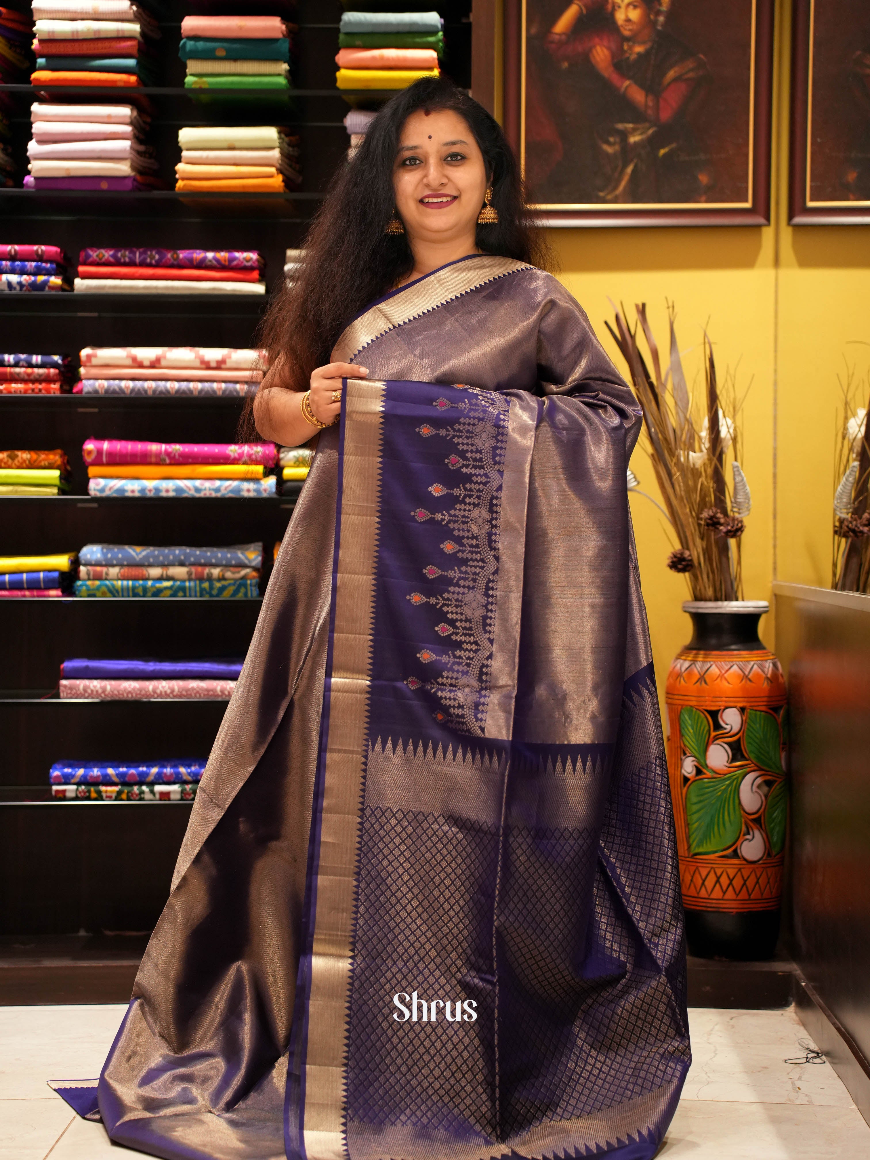 Violet(Single Tone) - Soft Silk Saree - Shop on ShrusEternity.com