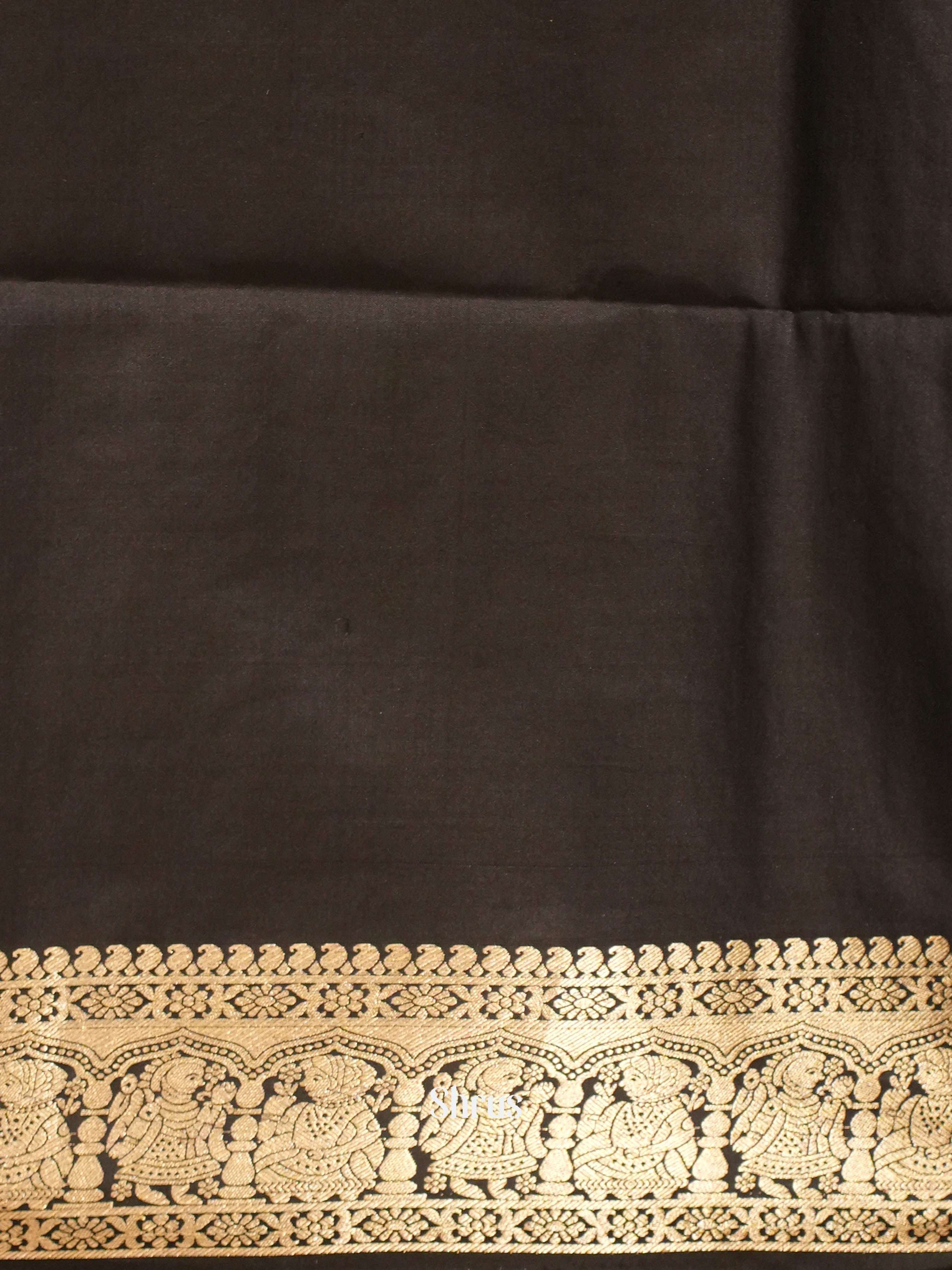 Black(Single Tone)- Soft Silk Saree - Shop on ShrusEternity.com
