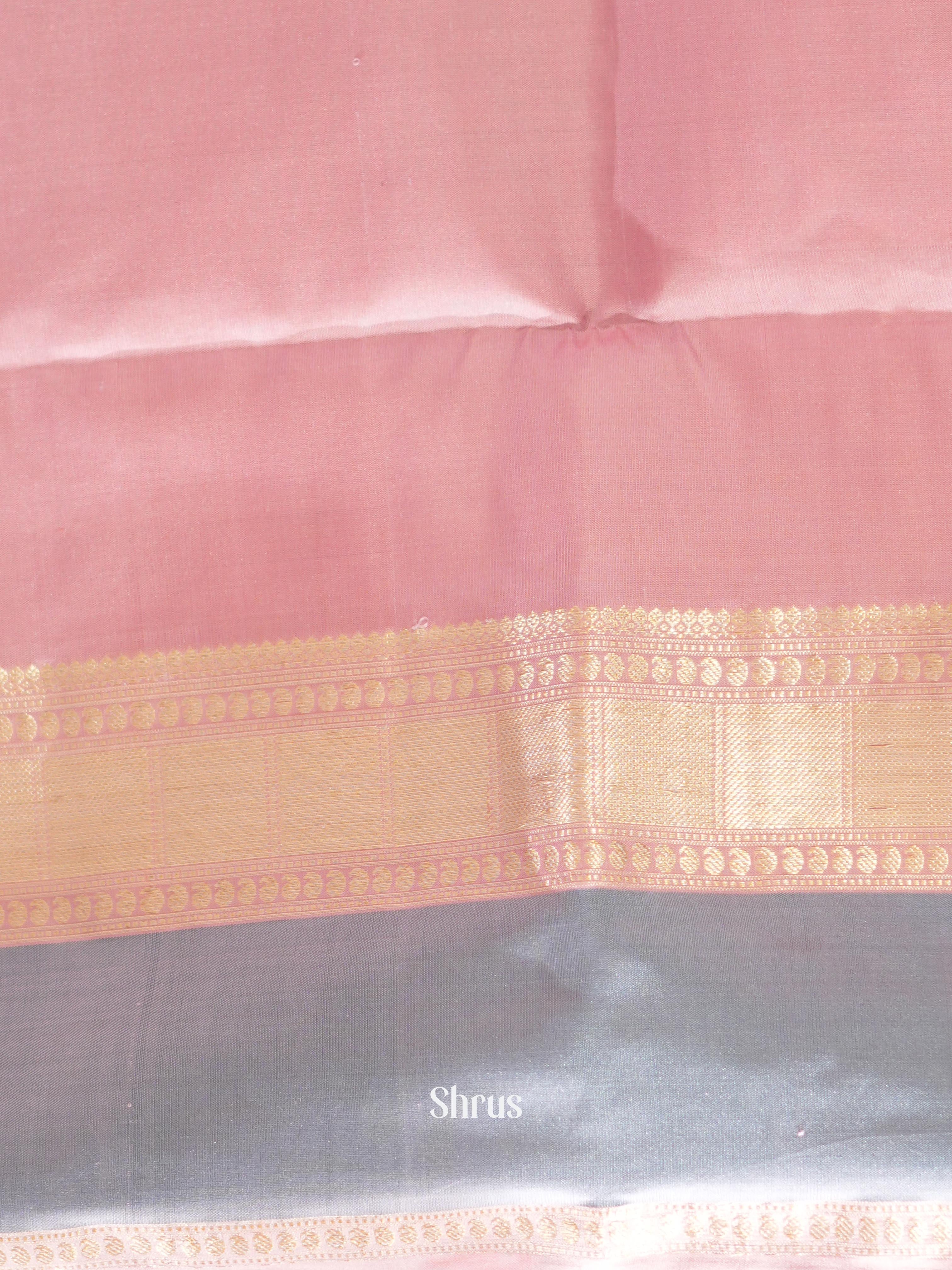 Lavender & Pink - Kanchi Border Soft Silk Saree - Shop on ShrusEternity.com