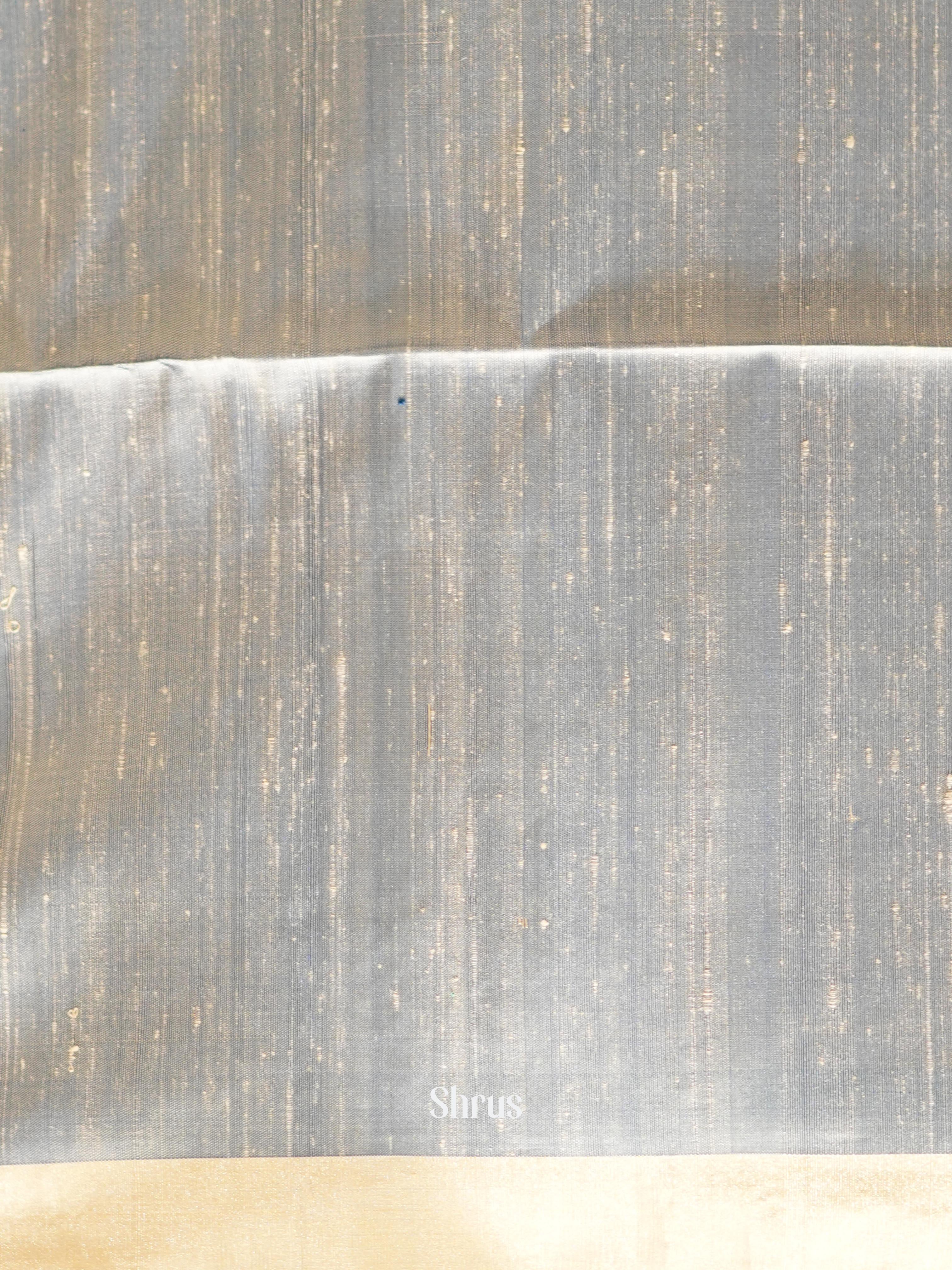 Peach & Grey - Soft Silk Saree - Shop on ShrusEternity.com