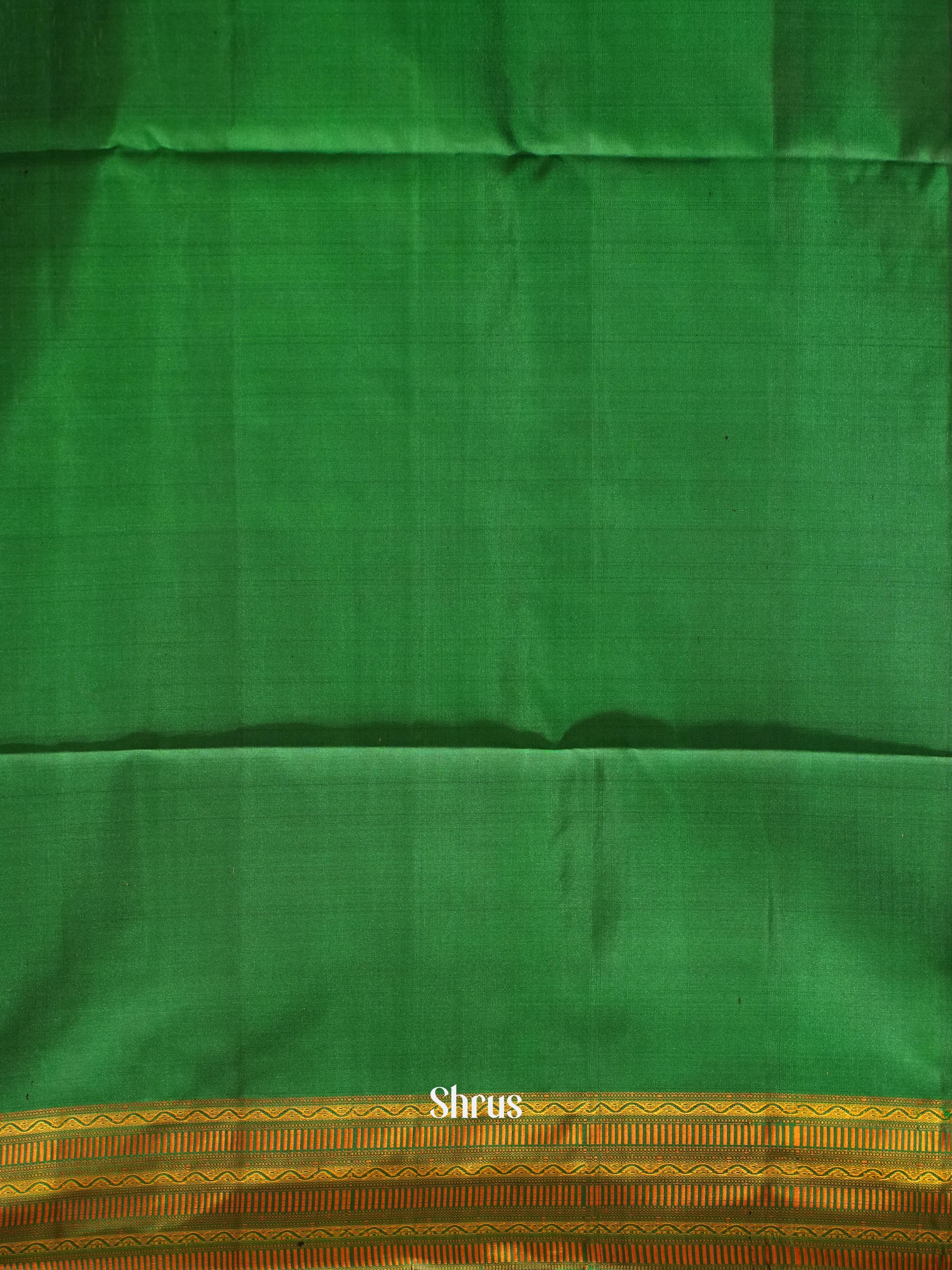 Green(Single tone)- Soft Silk Saree - Shop on ShrusEternity.com