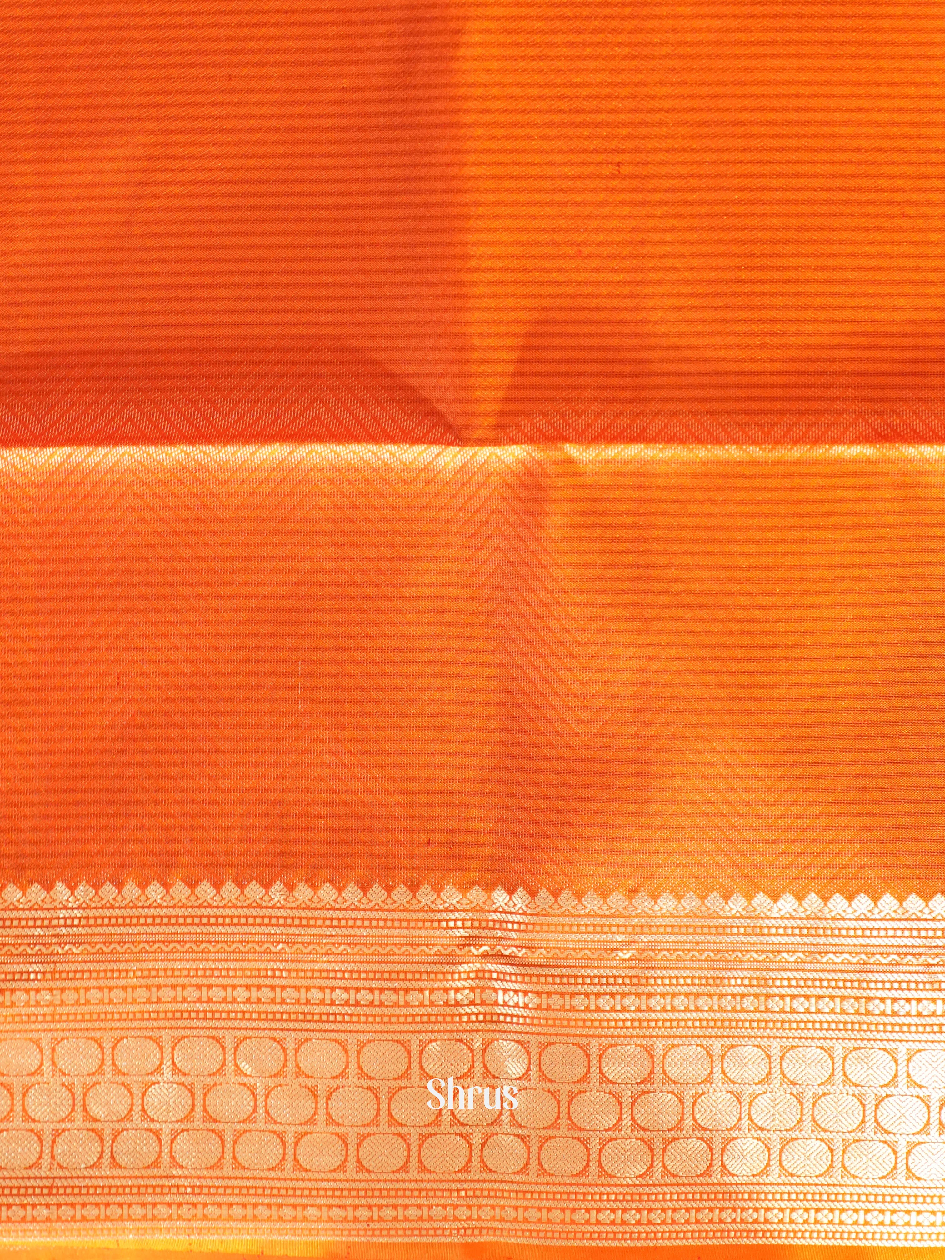 Red & Orange - Soft Silk Saree - Shop on ShrusEternity.com
