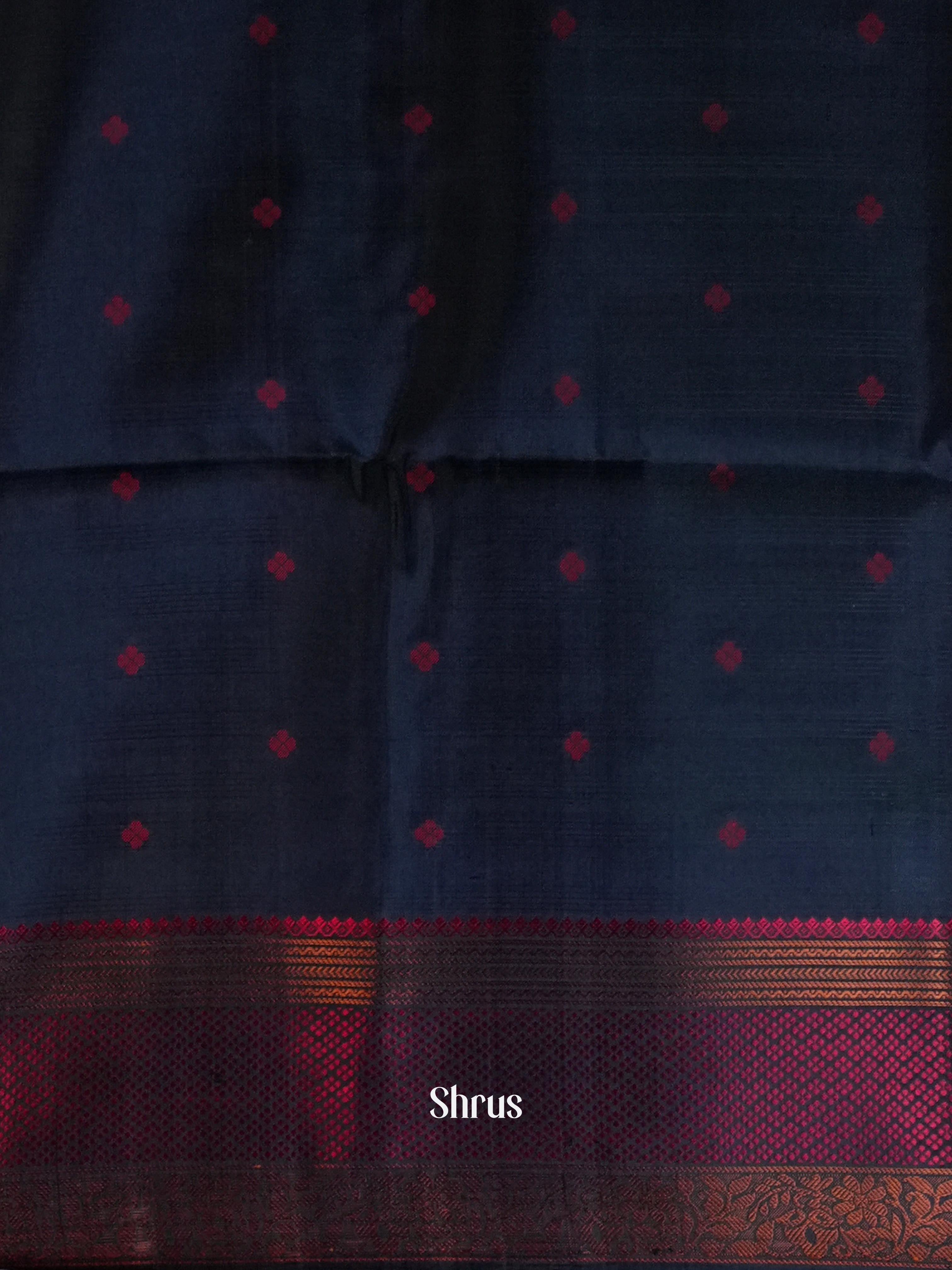 Green & Maroon - Soft Silk Saree - Shop on ShrusEternity.com