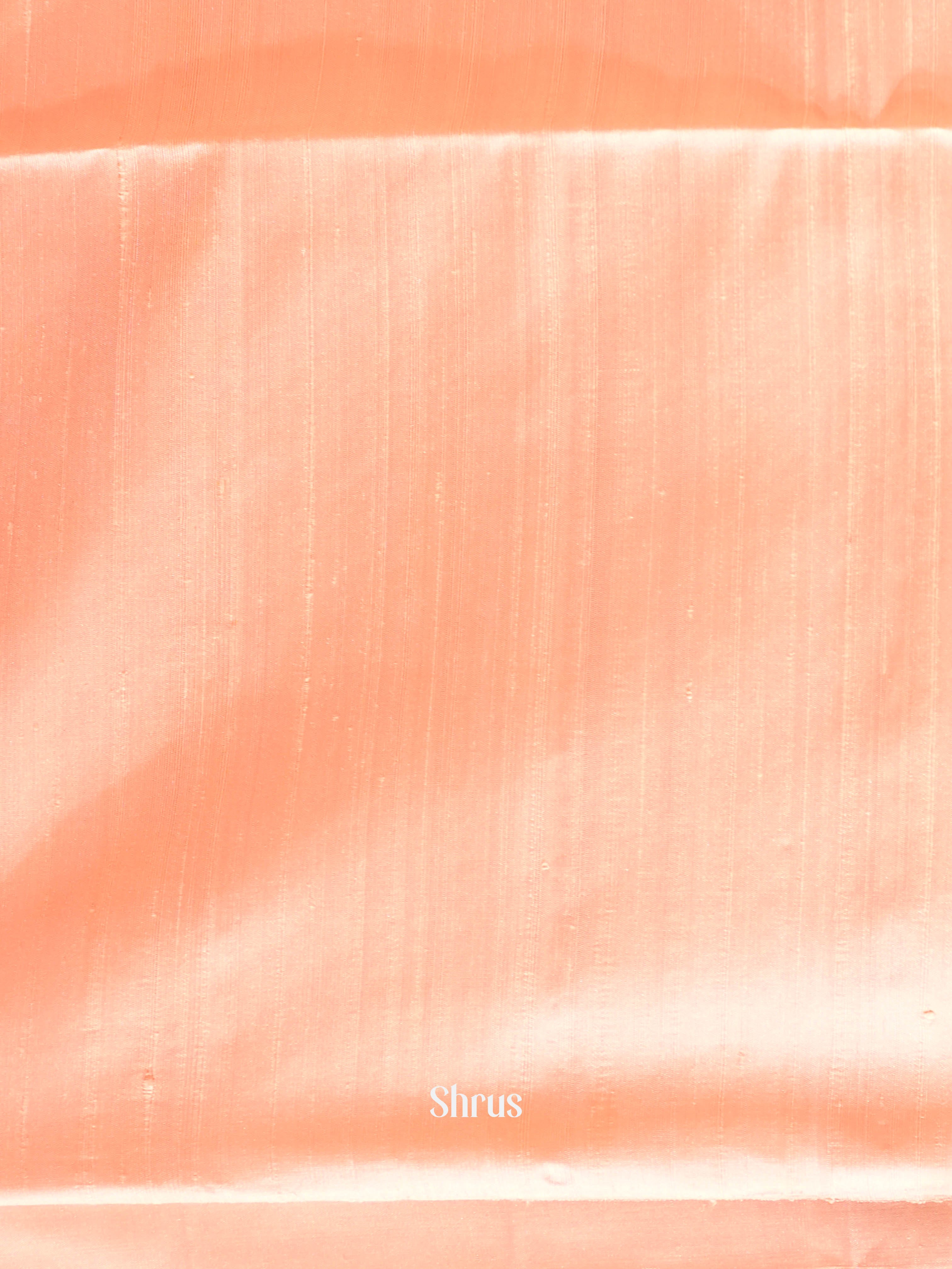 Yellow & Peach - Soft Silk Saree - Shop on ShrusEternity.com