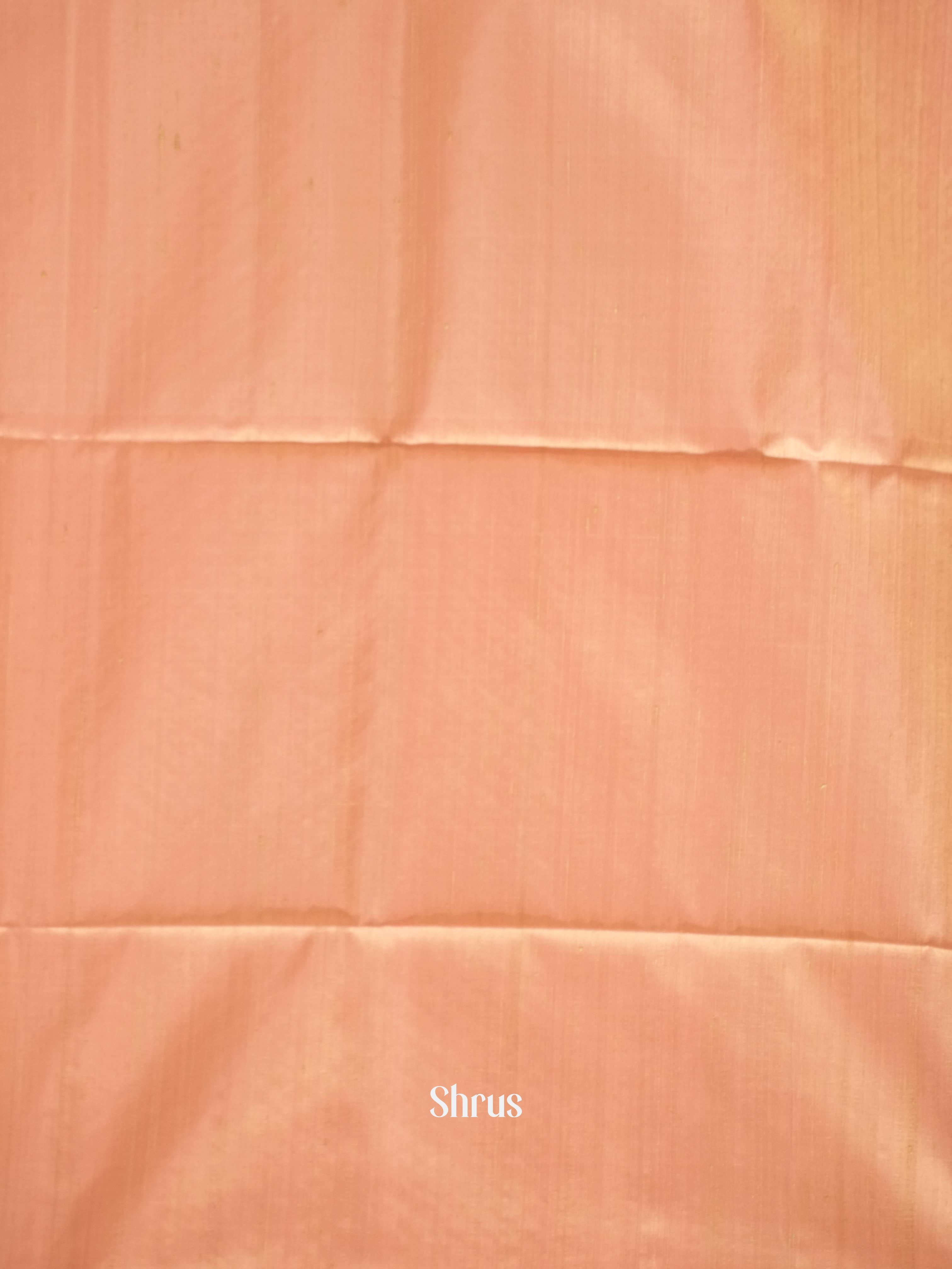 Green & Peach - Soft Silk Saree - Shop on ShrusEternity.com