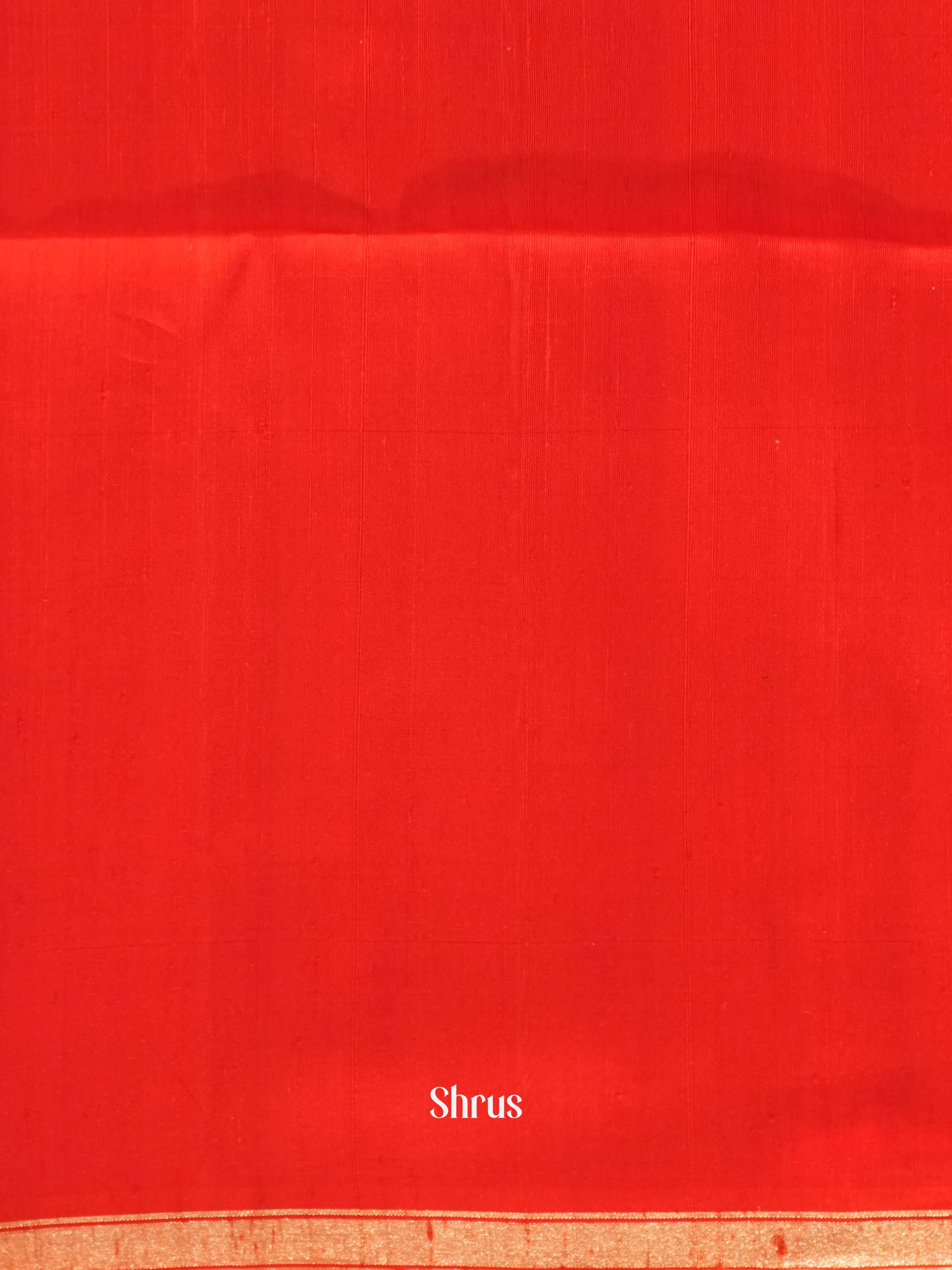 Orange & Red - Soft Silk Saree - Shop on ShrusEternity.com