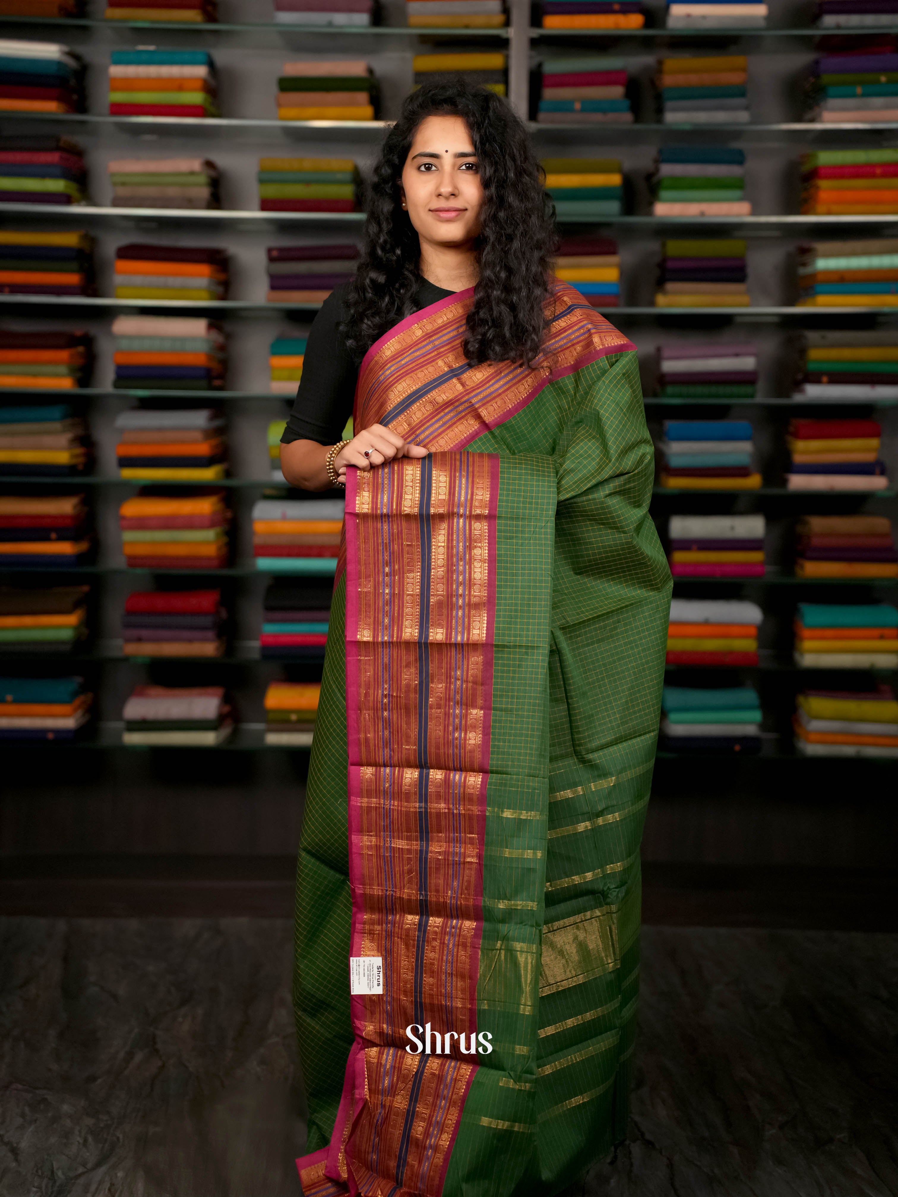 CHS09099 - Chettinad Cotton Saree - Shop on ShrusEternity.com