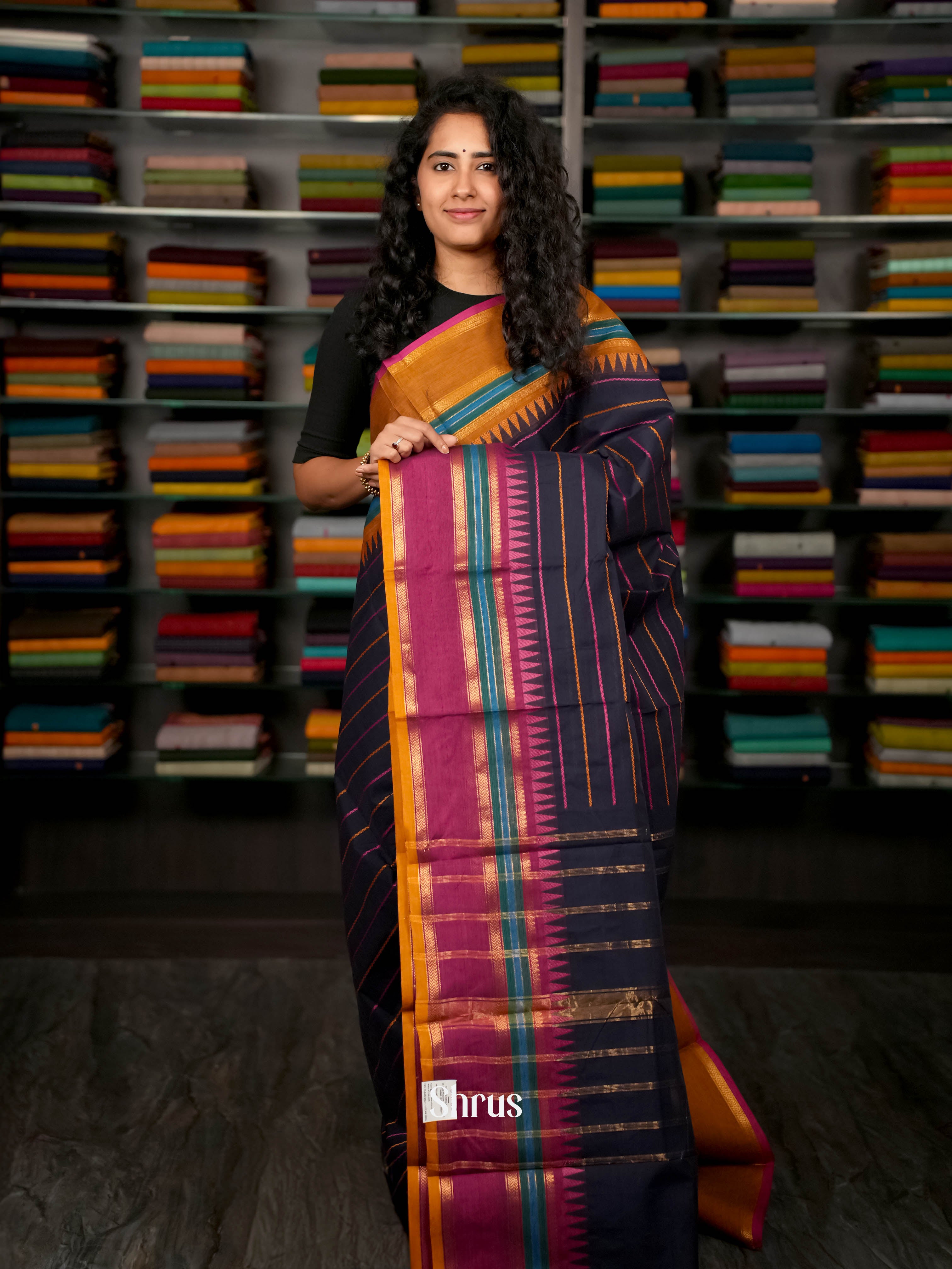 CHS09123 - Chettinad Cotton Saree - Shop on ShrusEternity.com