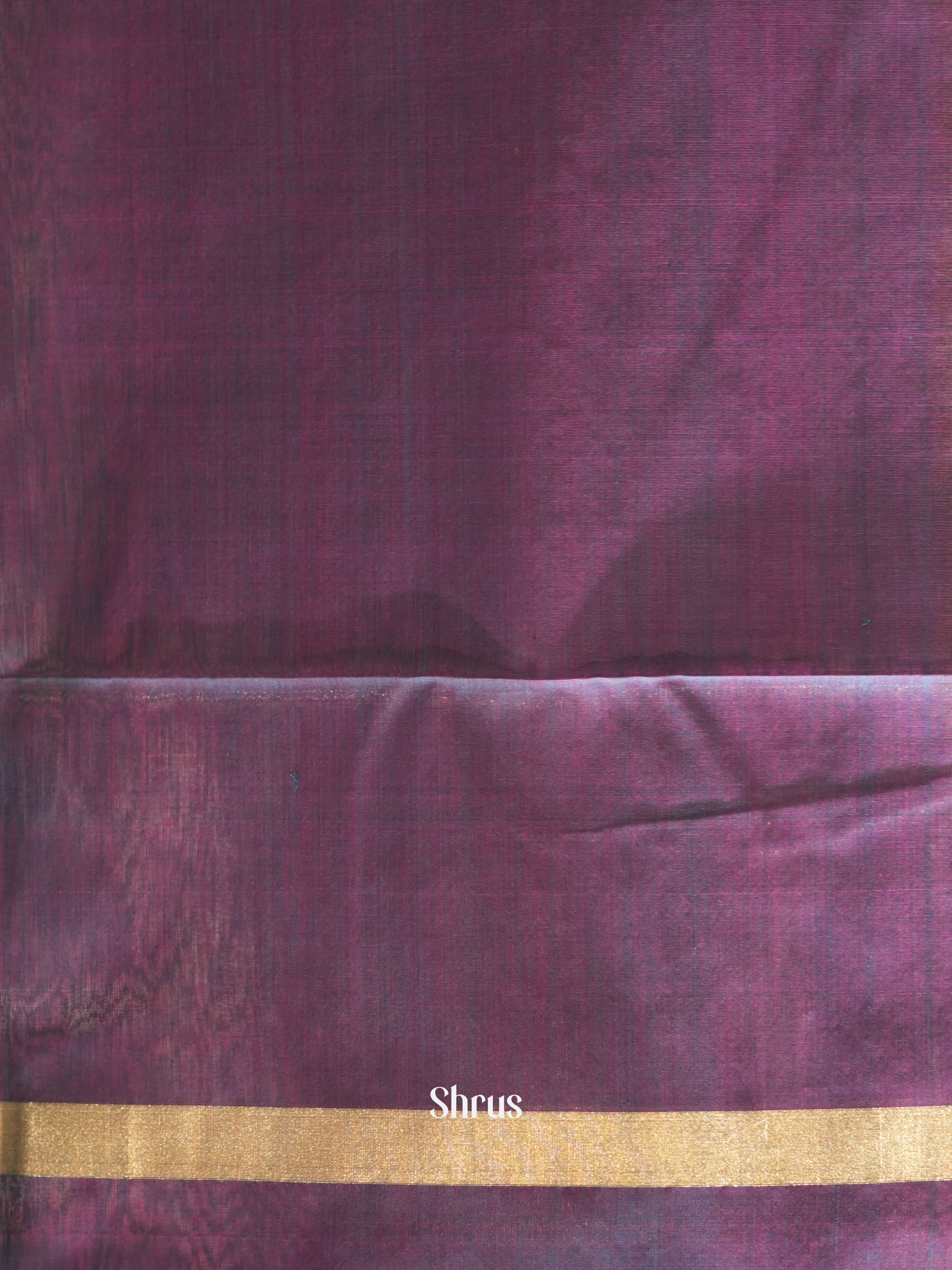 Blue & Purple - Silk Cotton Saree - Shop on ShrusEternity.com