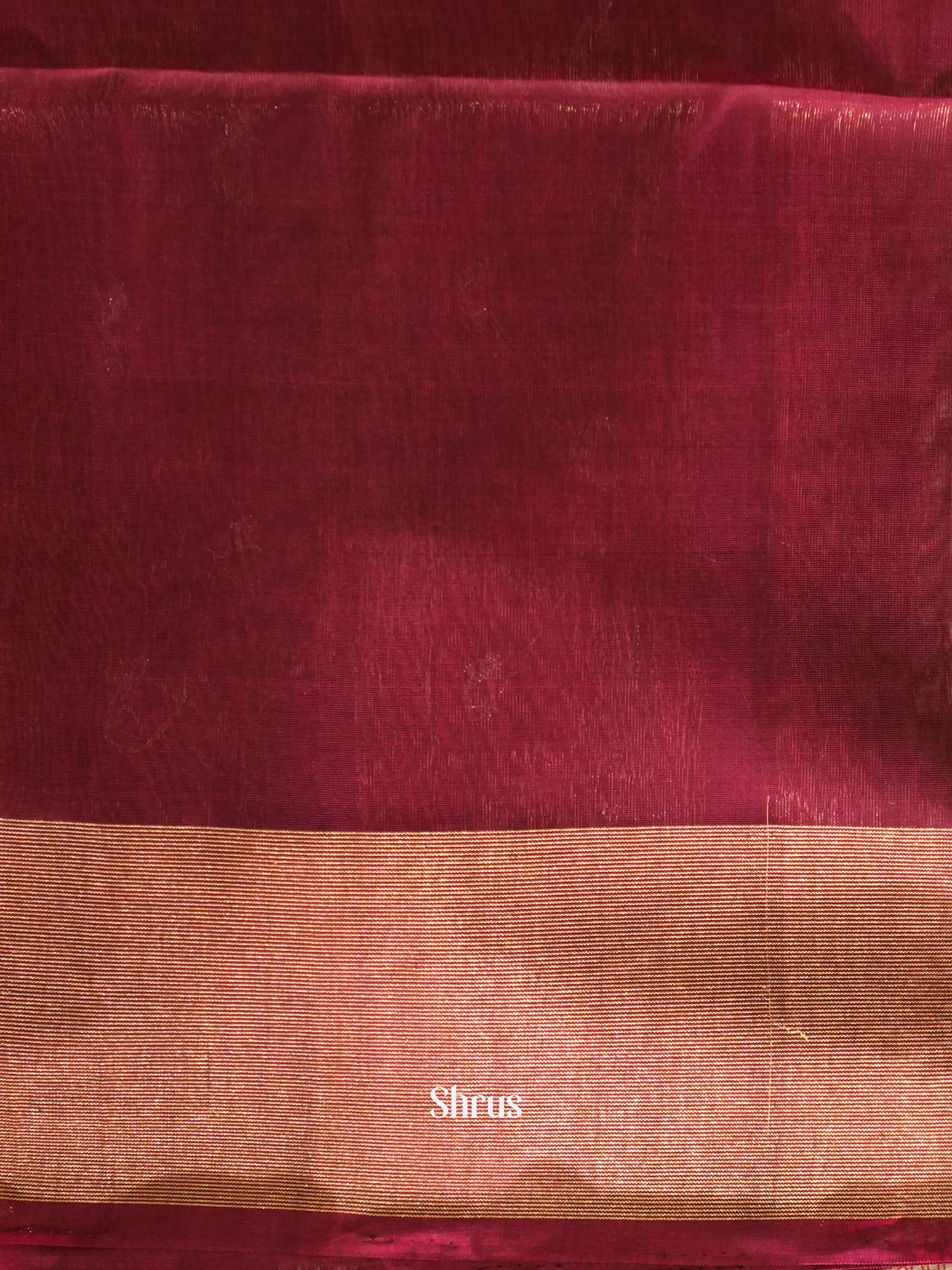 Green & Maroon - Silk cotton Saree - Shop on ShrusEternity.com