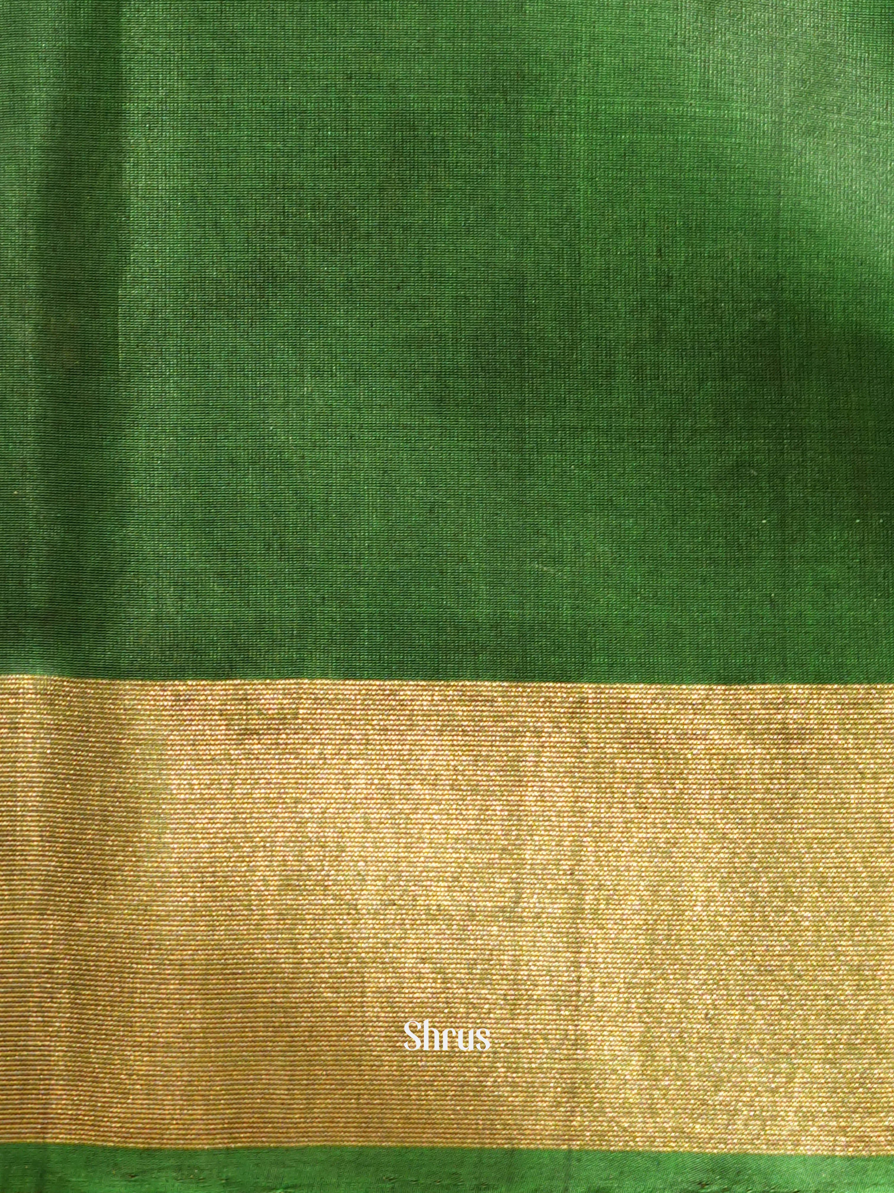 Black & Green - Silk Cotton Saree - Shop on ShrusEternity.com