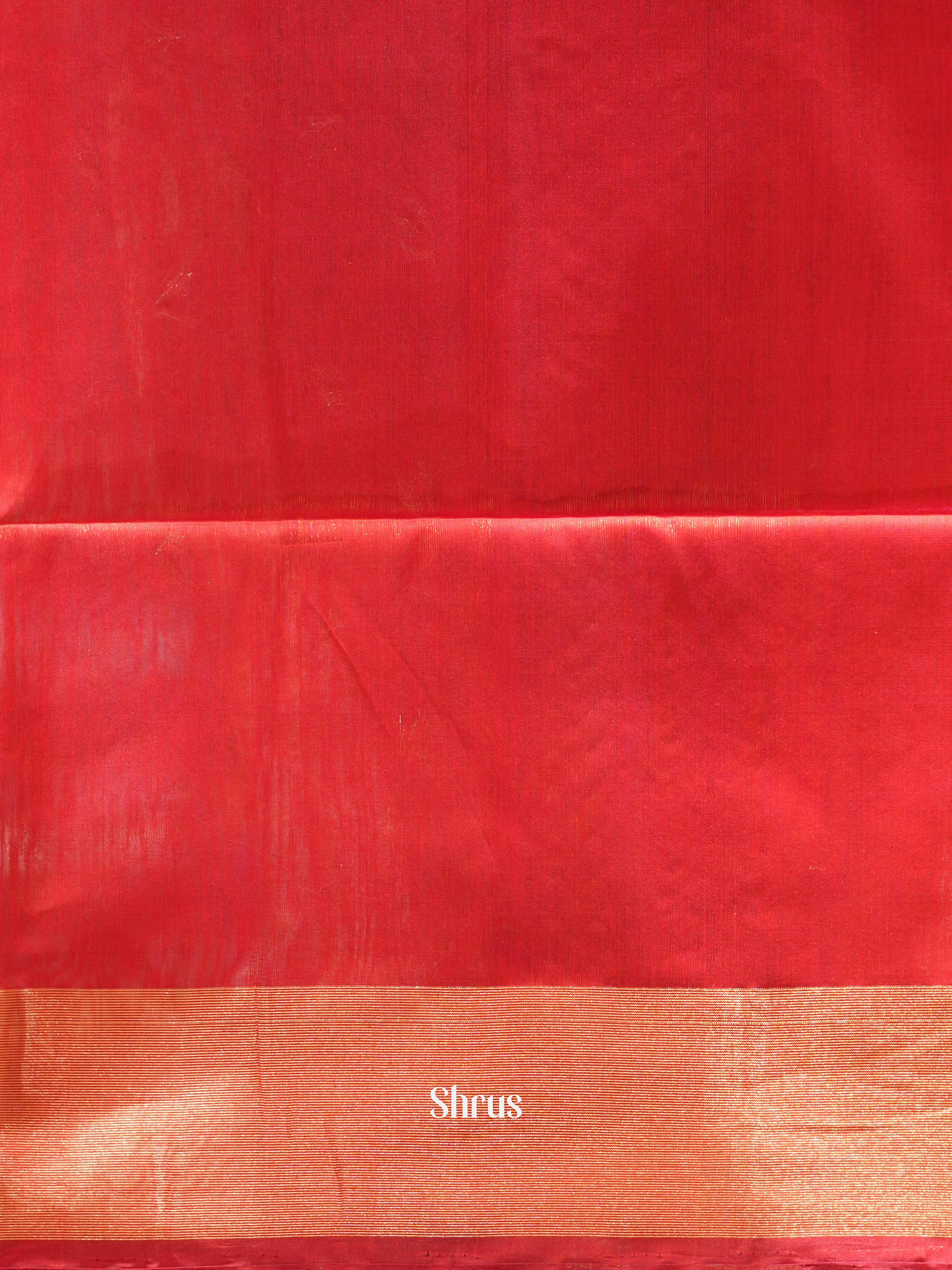 Red - Silk Cotton Saree - Shop on ShrusEternity.com