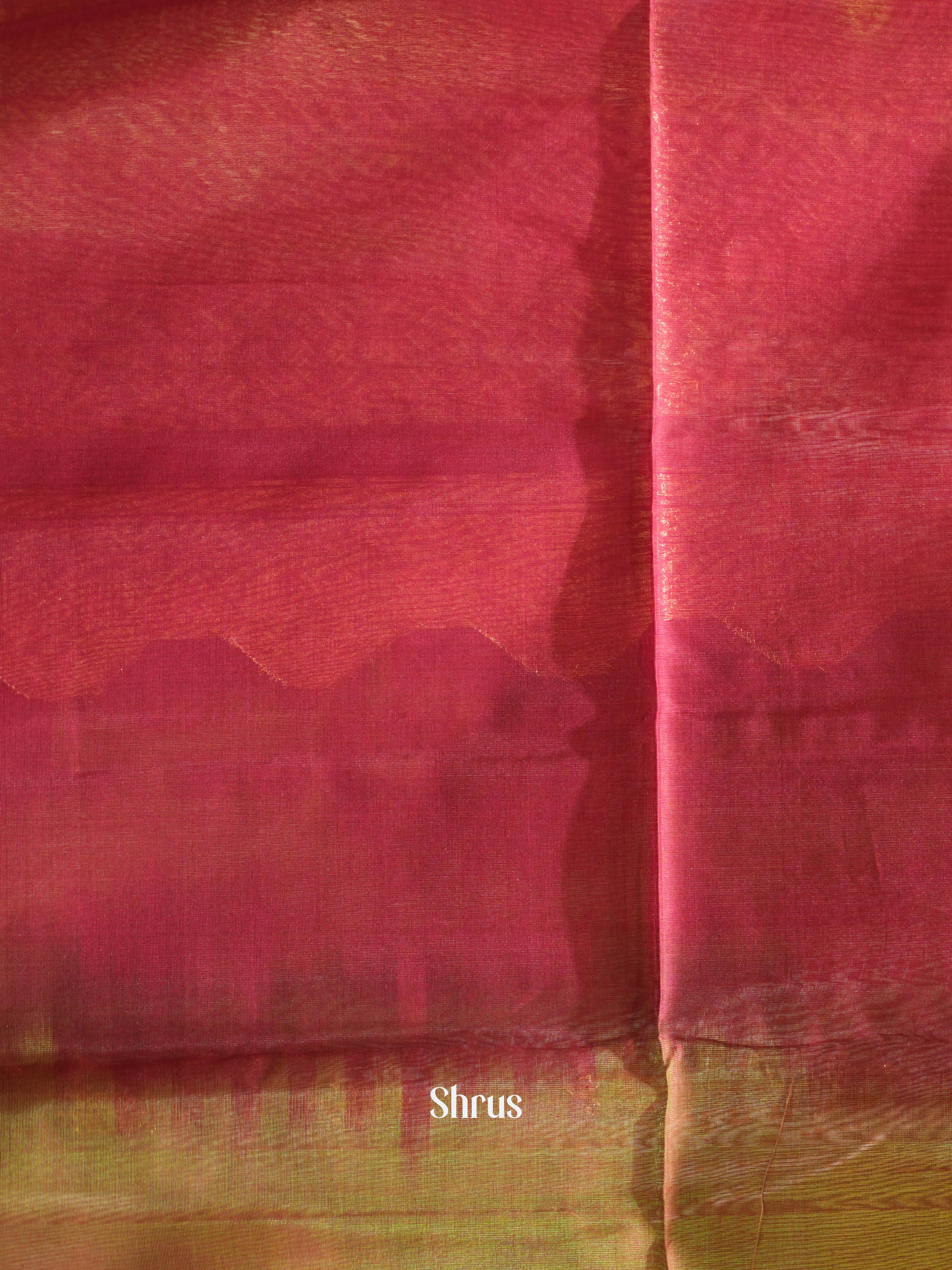 Double Shaded Brownish Green & Maroon - Silk Cotton Saree - Shop on ShrusEternity.com