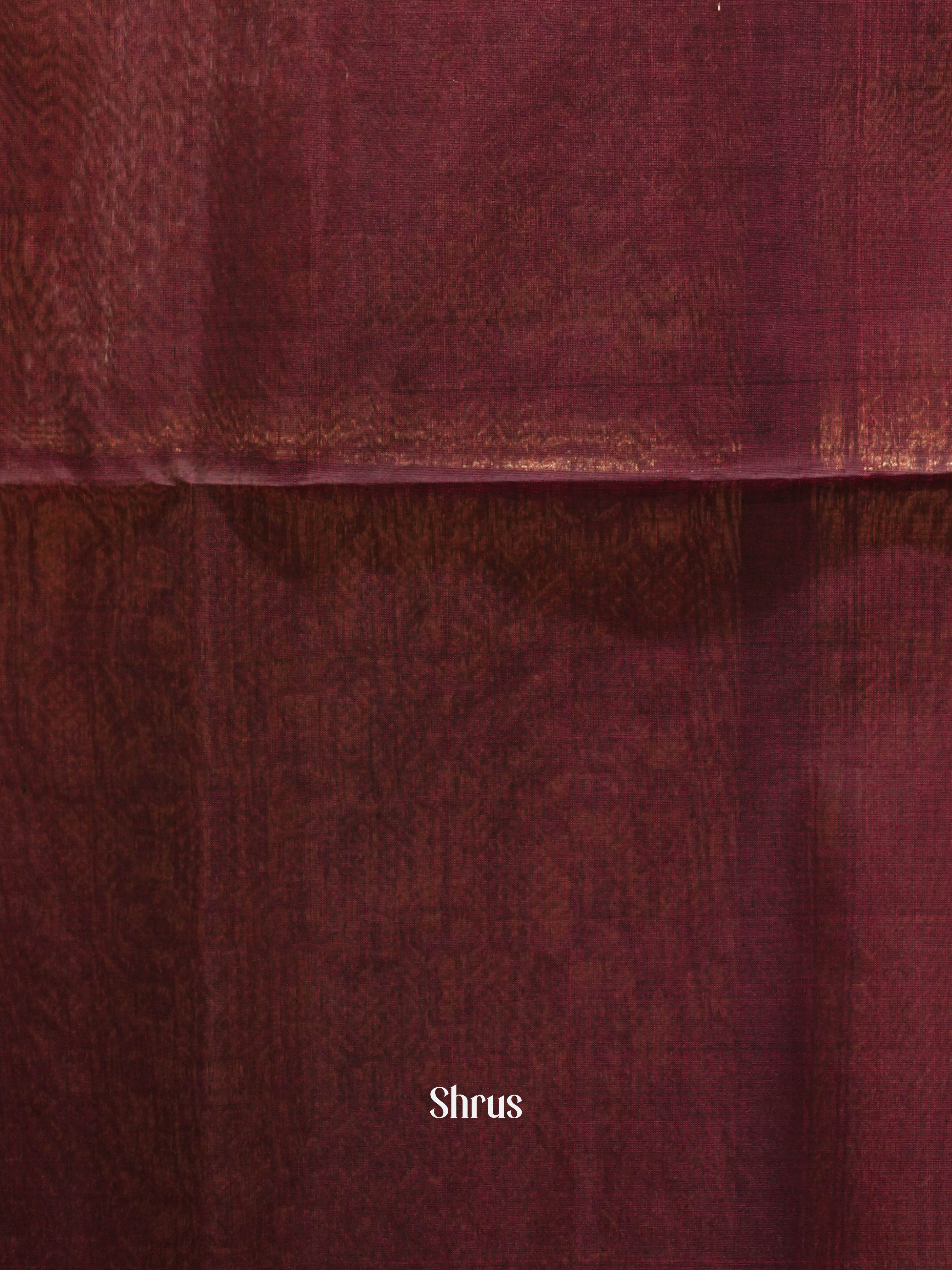 Black & Maroon - Silk Cotton Saree - Shop on ShrusEternity.com