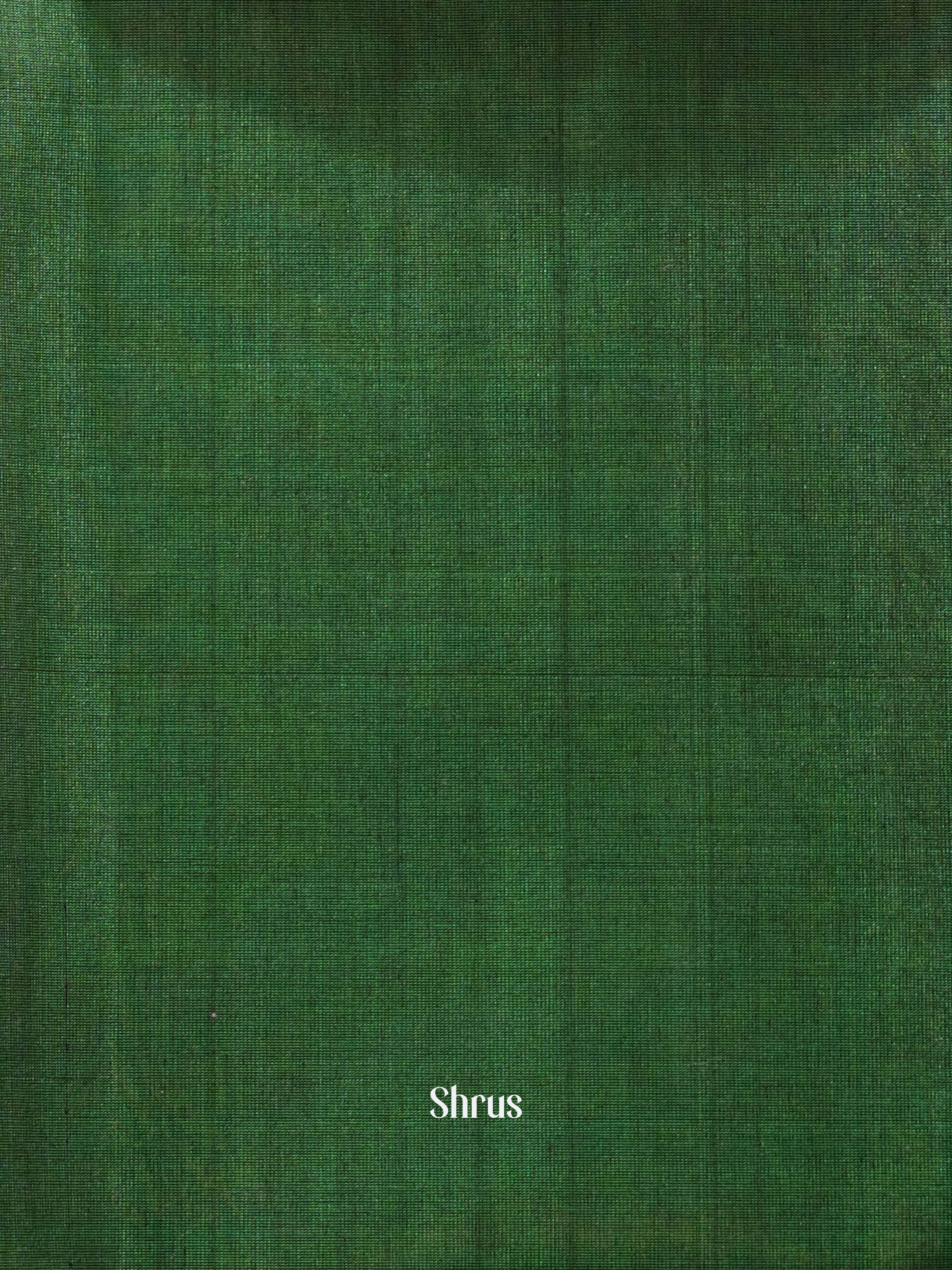 Black & Green - Silk Cotton Saree - Shop on ShrusEternity.com