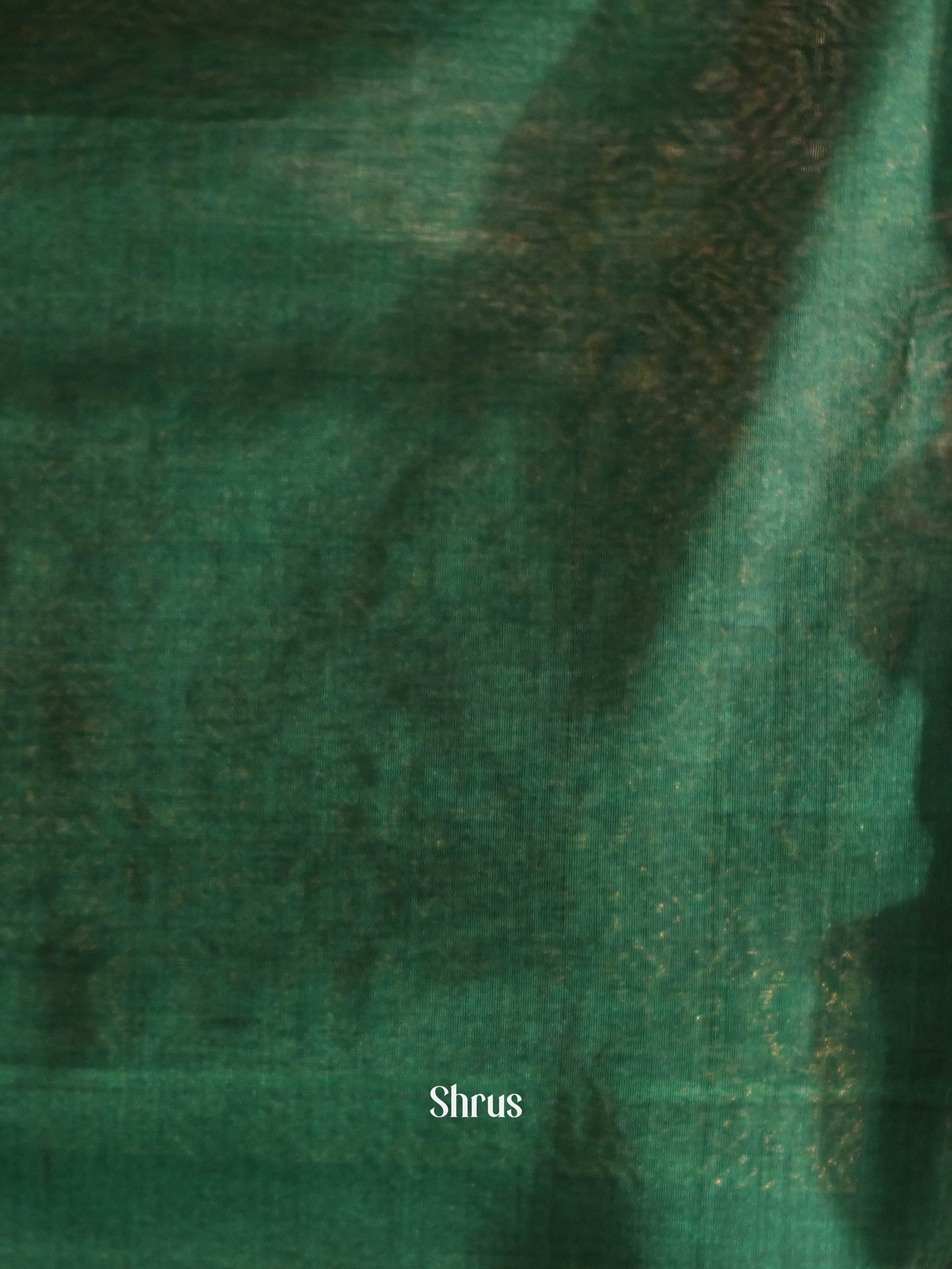 Brown & Green - Silk Cotton Saree - Shop on ShrusEternity.com