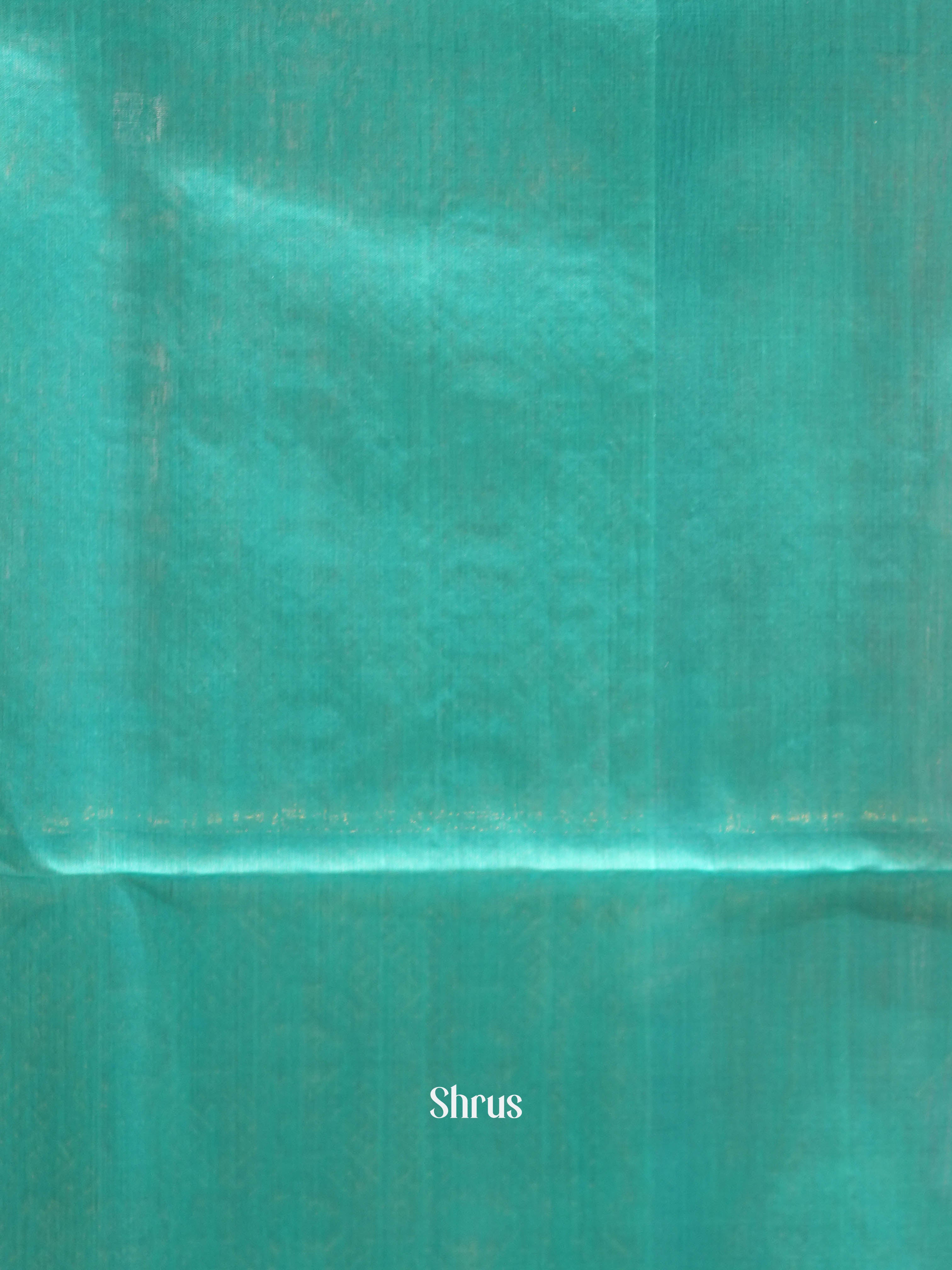 Red & Teal - Silk Cotton Saree - Shop on ShrusEternity.com