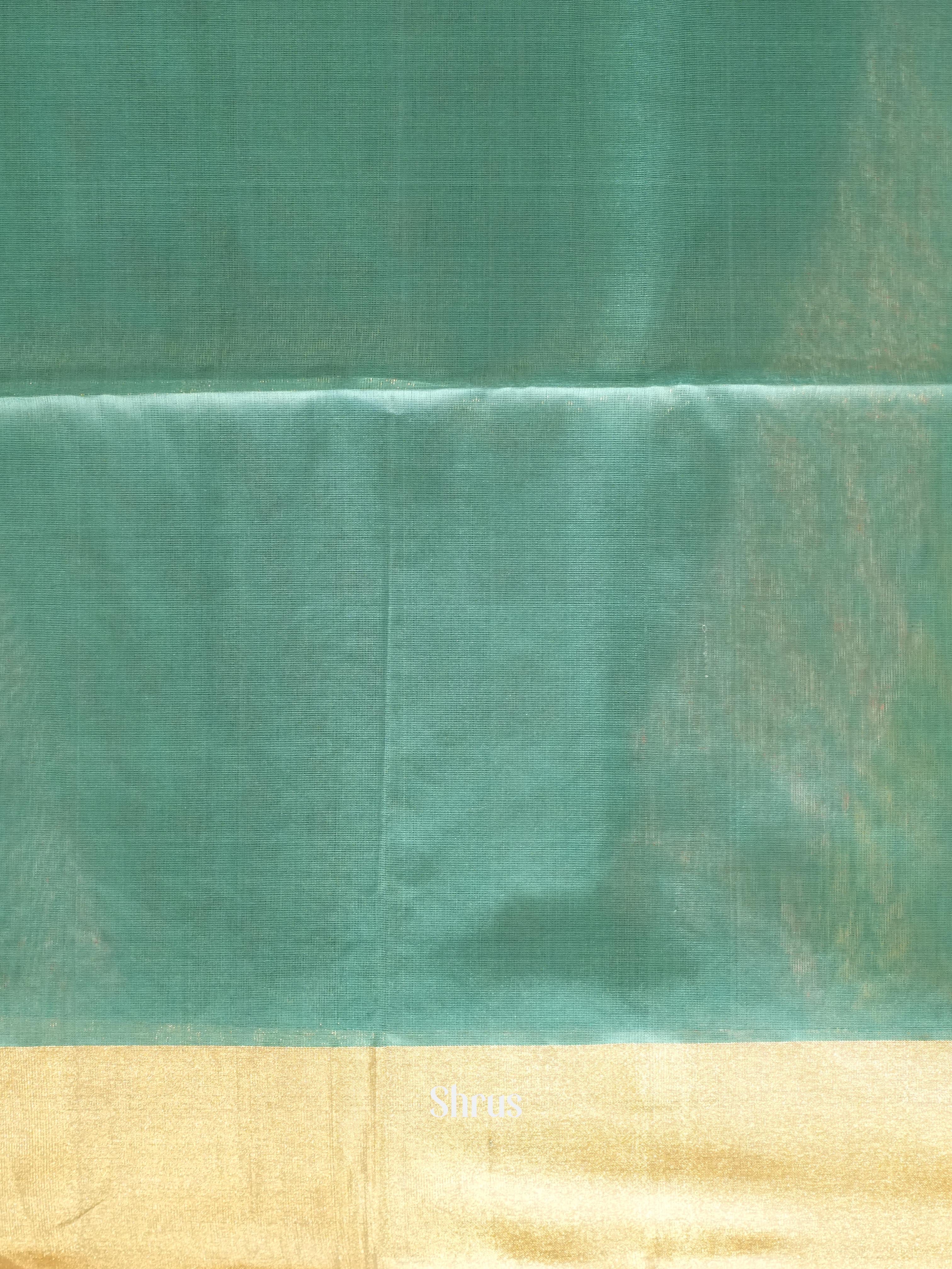 Black & teal - Silk cotton Saree - Shop on ShrusEternity.com