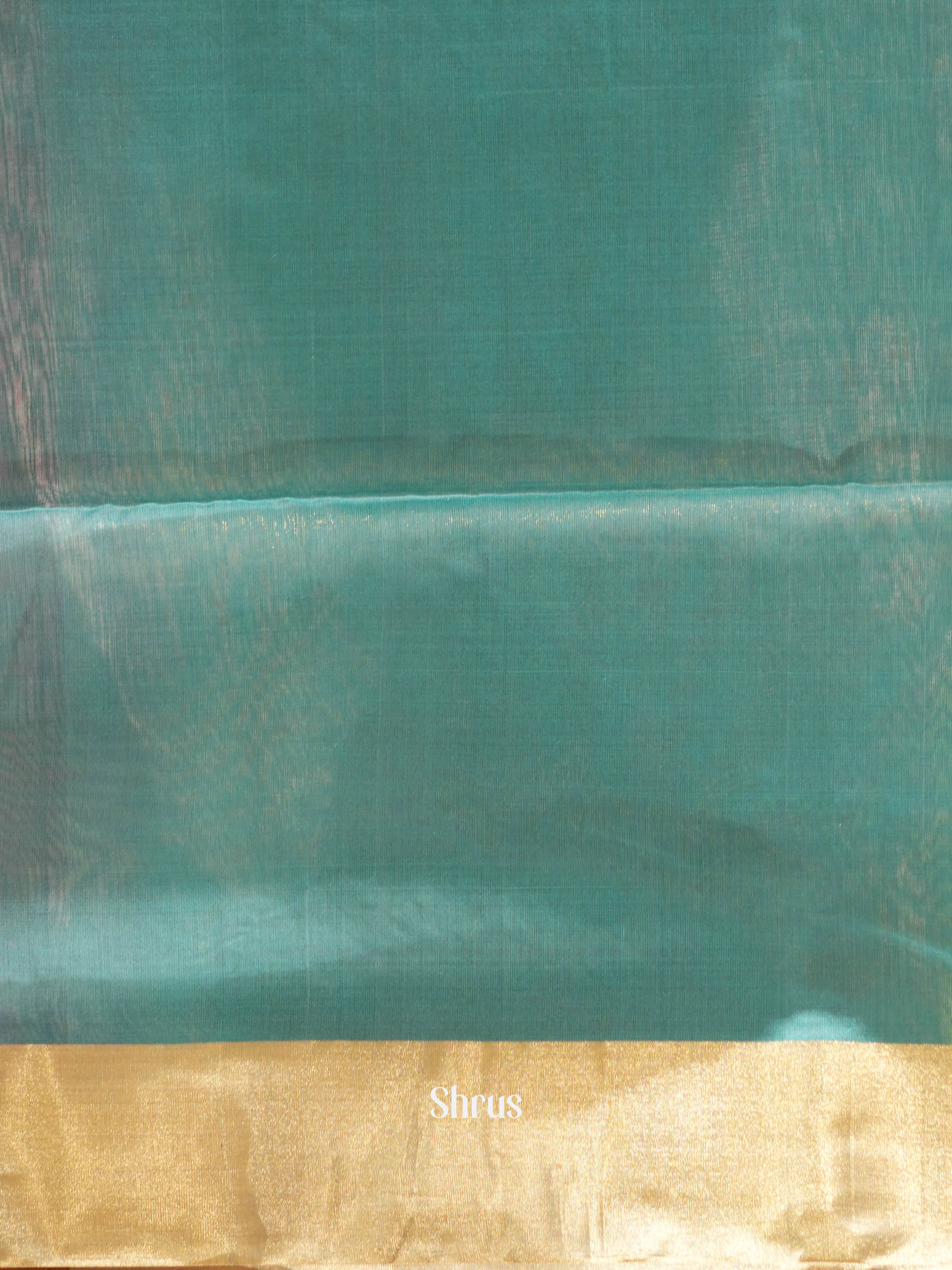 Purple & Teal - Silk Cotton Saree - Shop on ShrusEternity.com