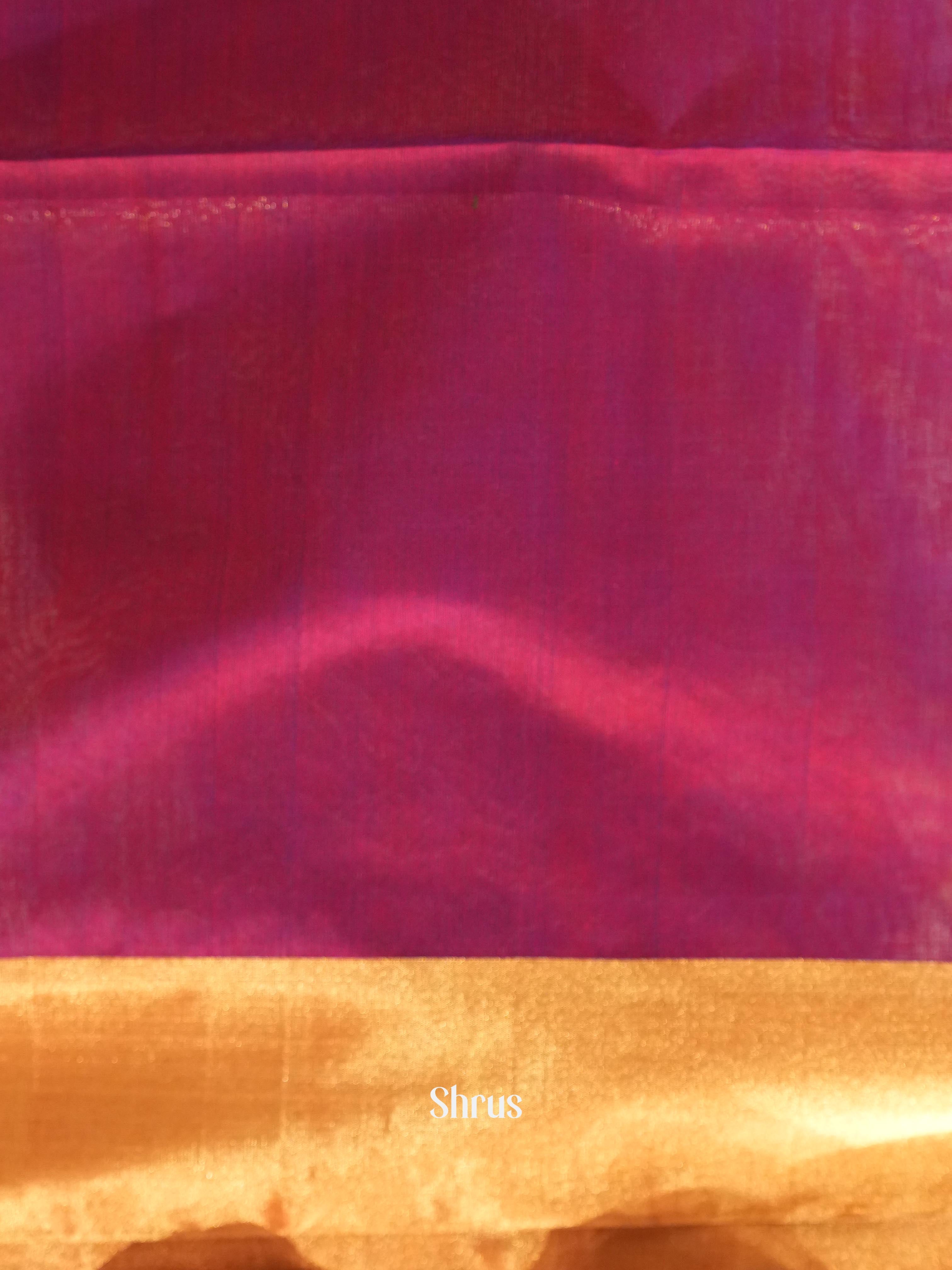 Green & Majenta - Silk cotton Saree - Shop on ShrusEternity.com
