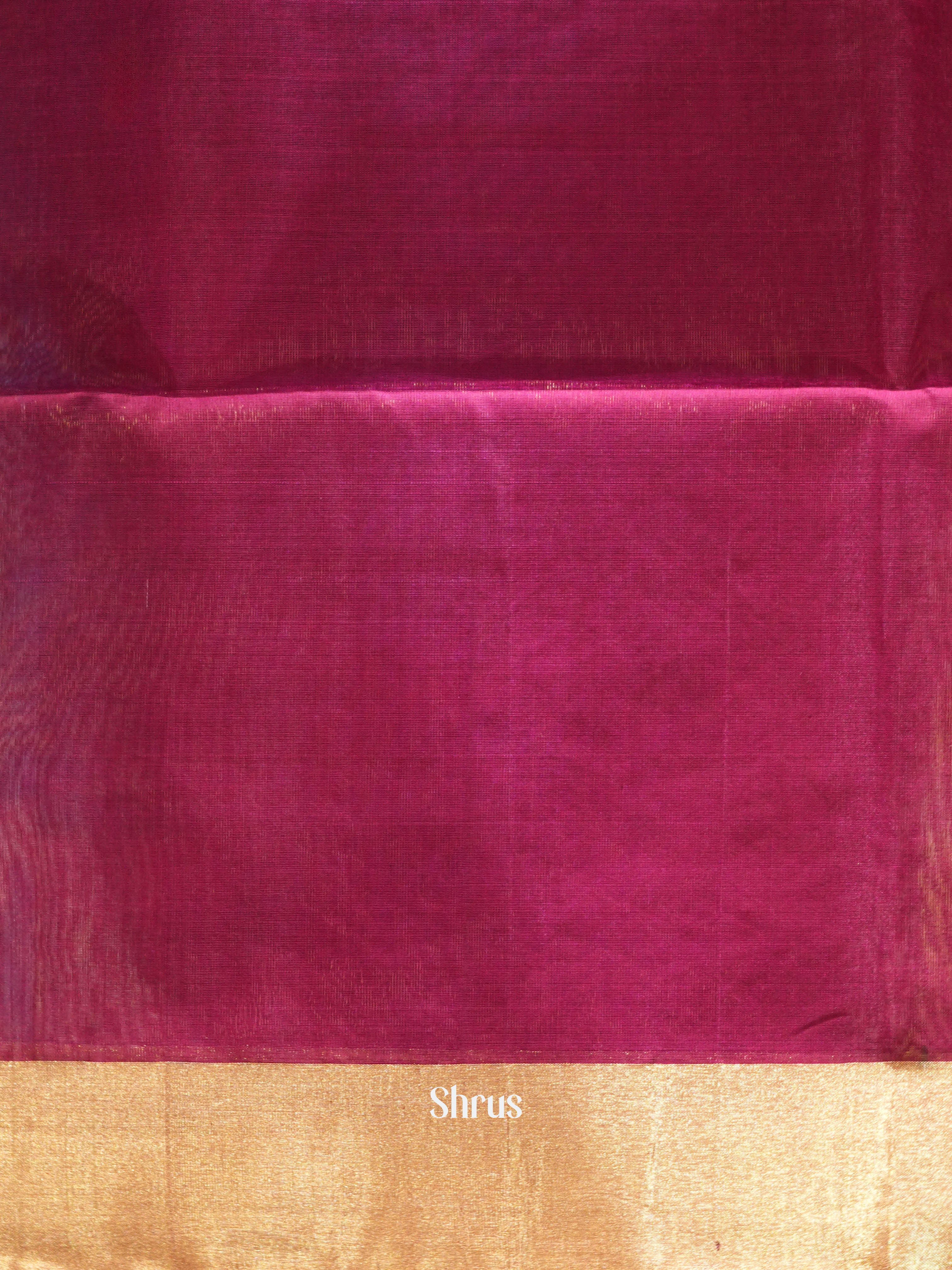 Blue & Wine - Silk Cotton Saree - Shop on ShrusEternity.com