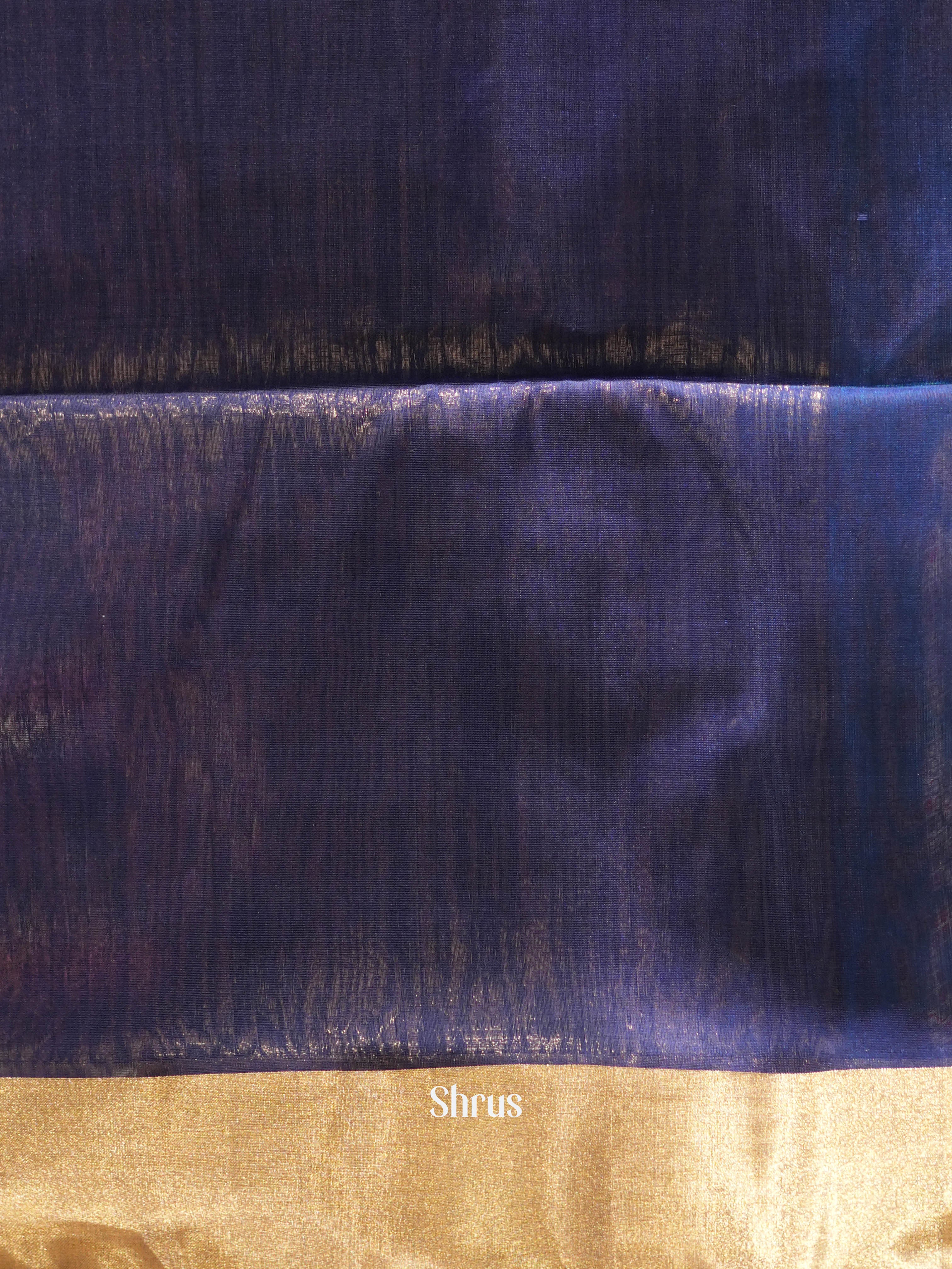 Teal & Blue - Silk Cotton Saree - Shop on ShrusEternity.com
