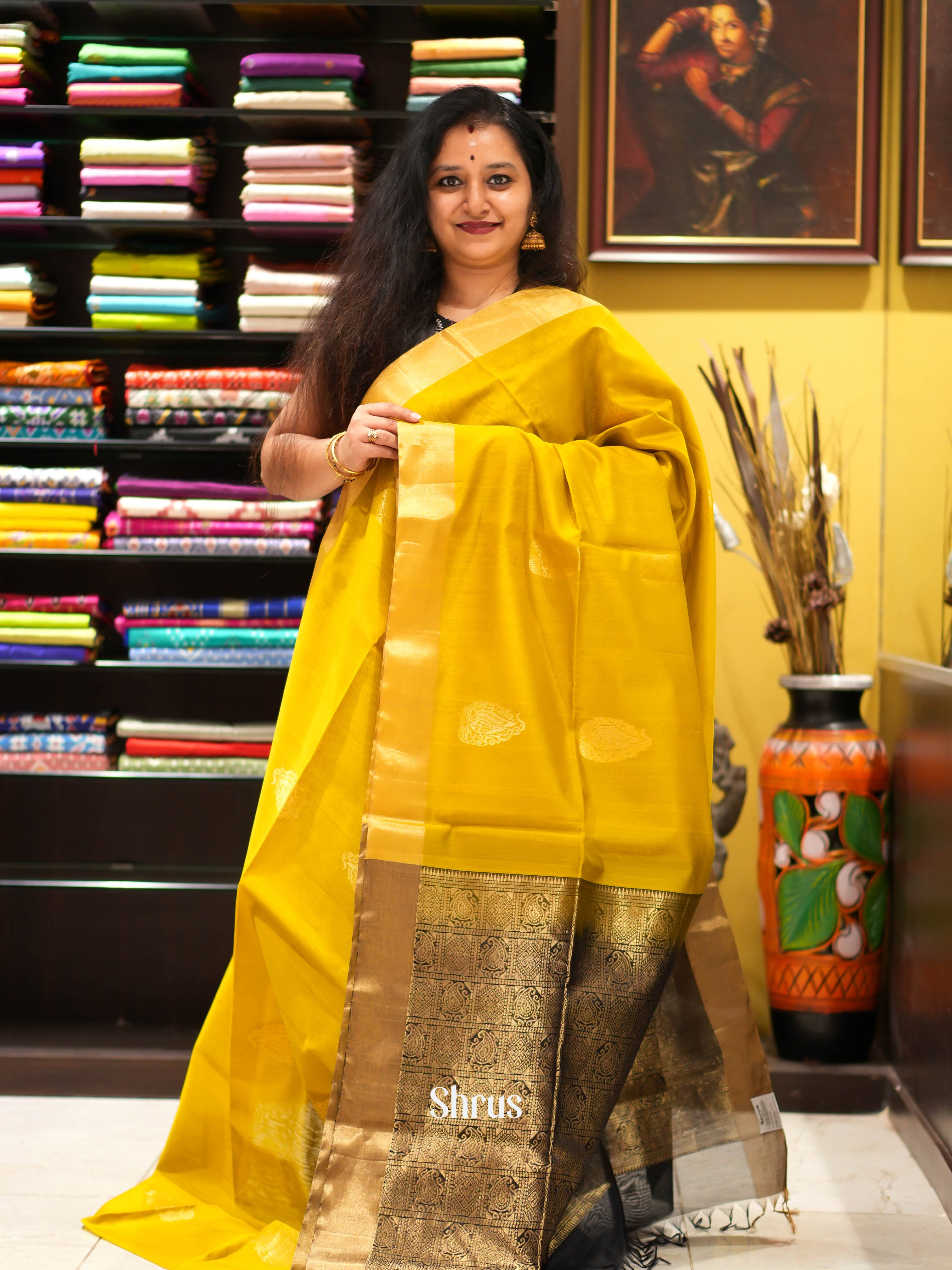 CHS09359 - Silk Cotton Saree - Shop on ShrusEternity.com