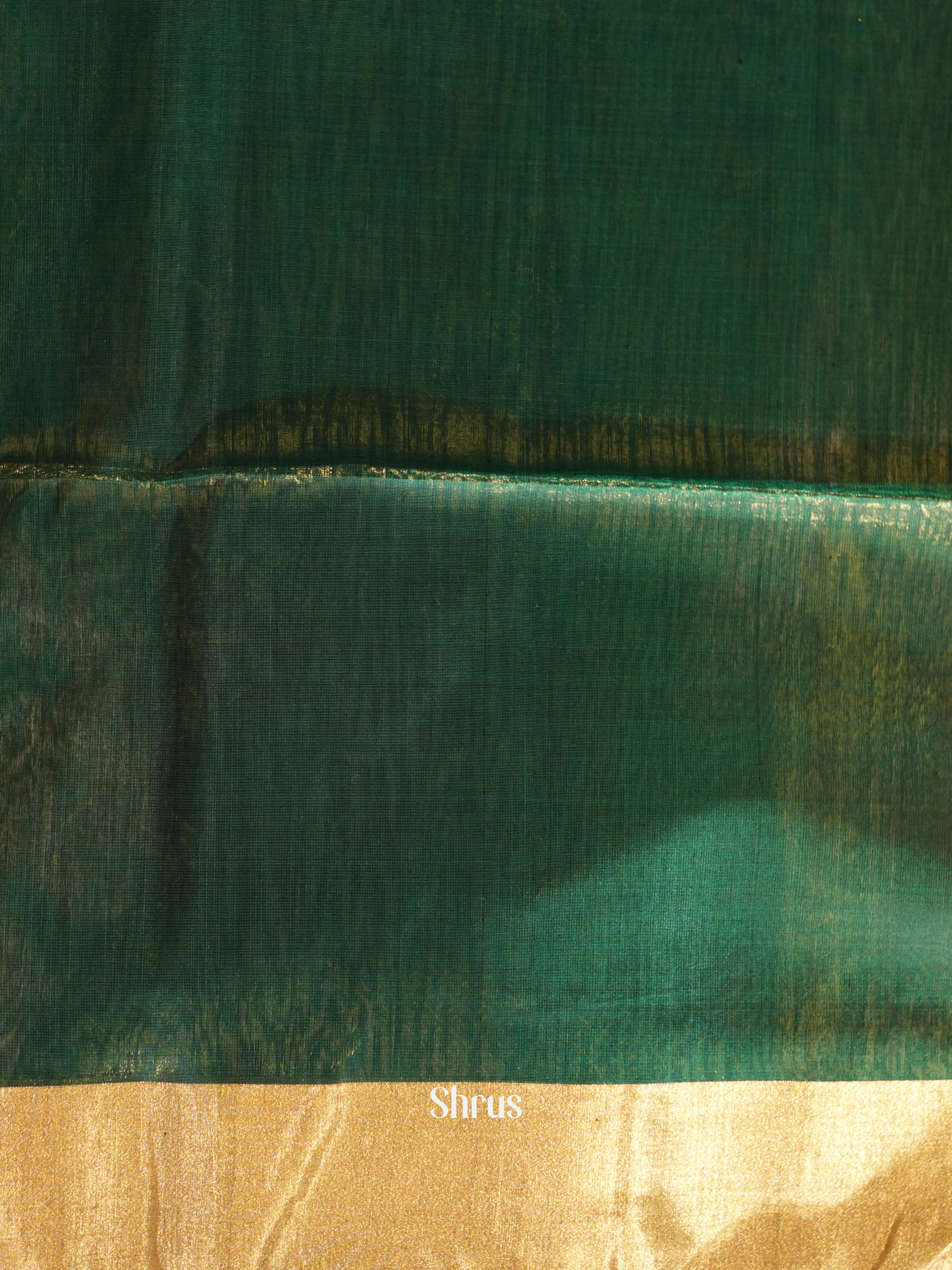 Brown & Green - Silk Cotton Saree - Shop on ShrusEternity.com