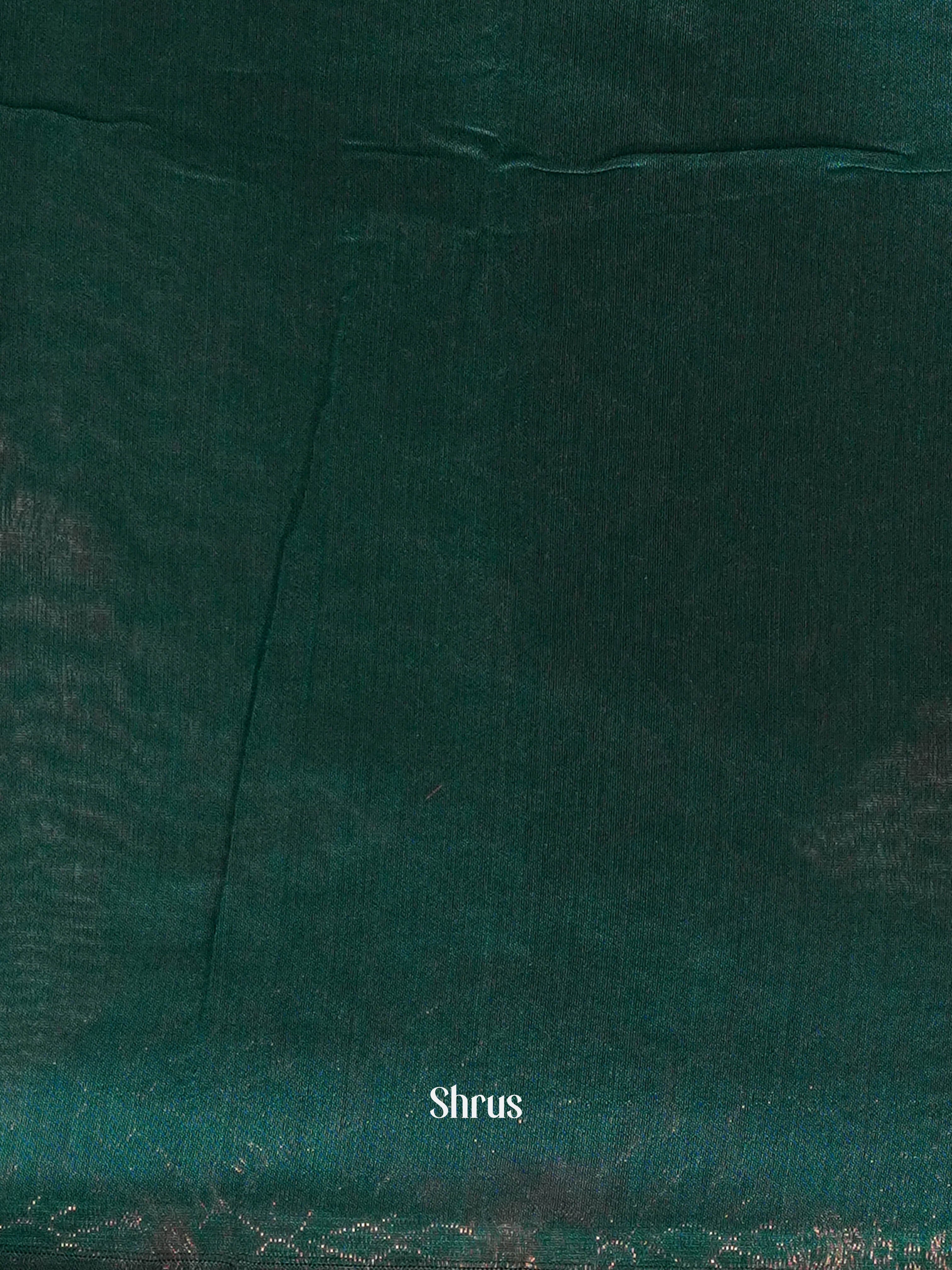 Green(Single tone)- Semi Silk cotton Saree - Shop on ShrusEternity.com