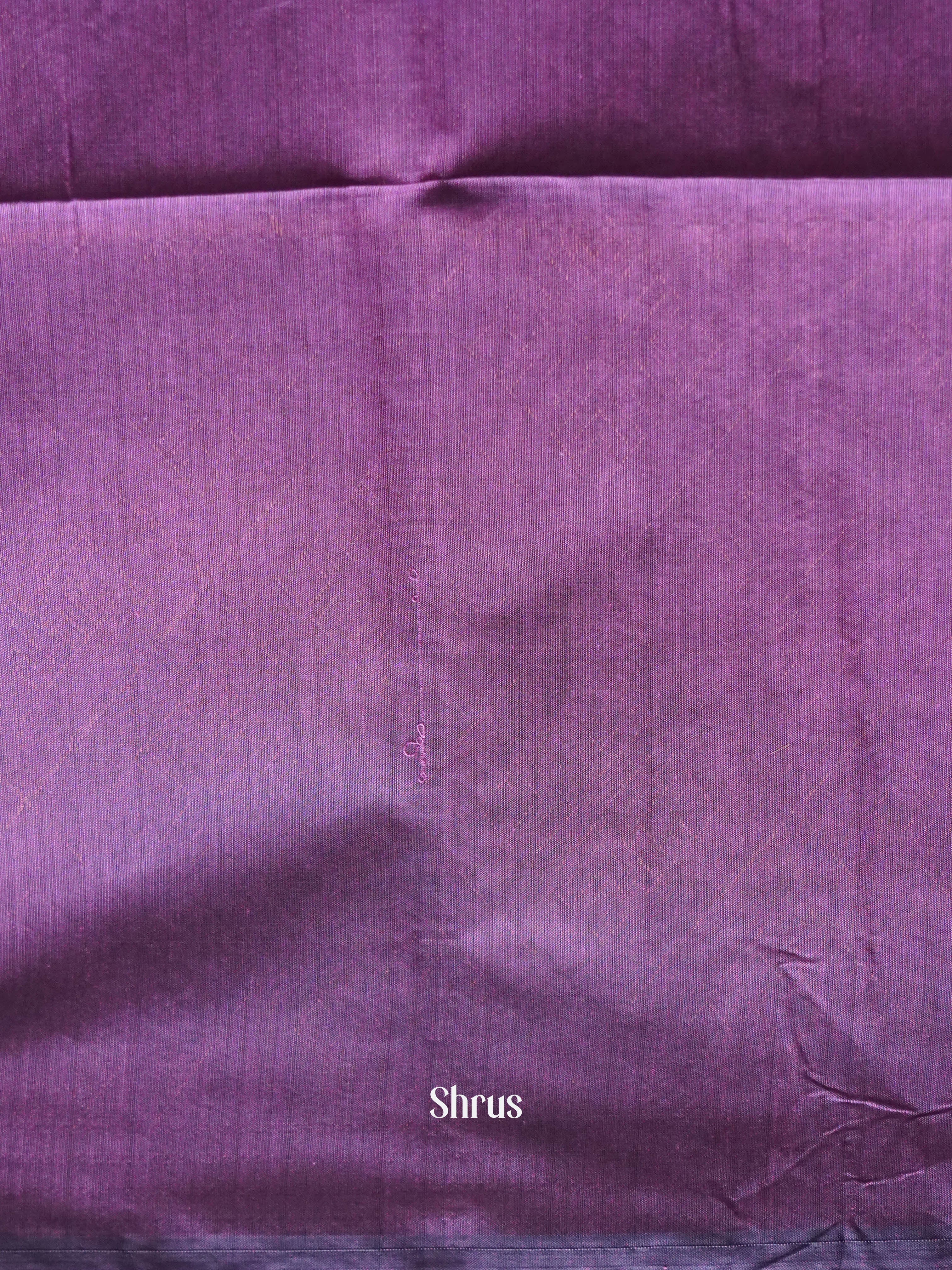 Brown & Purple - Semi Silkcotton Saree - Shop on ShrusEternity.com