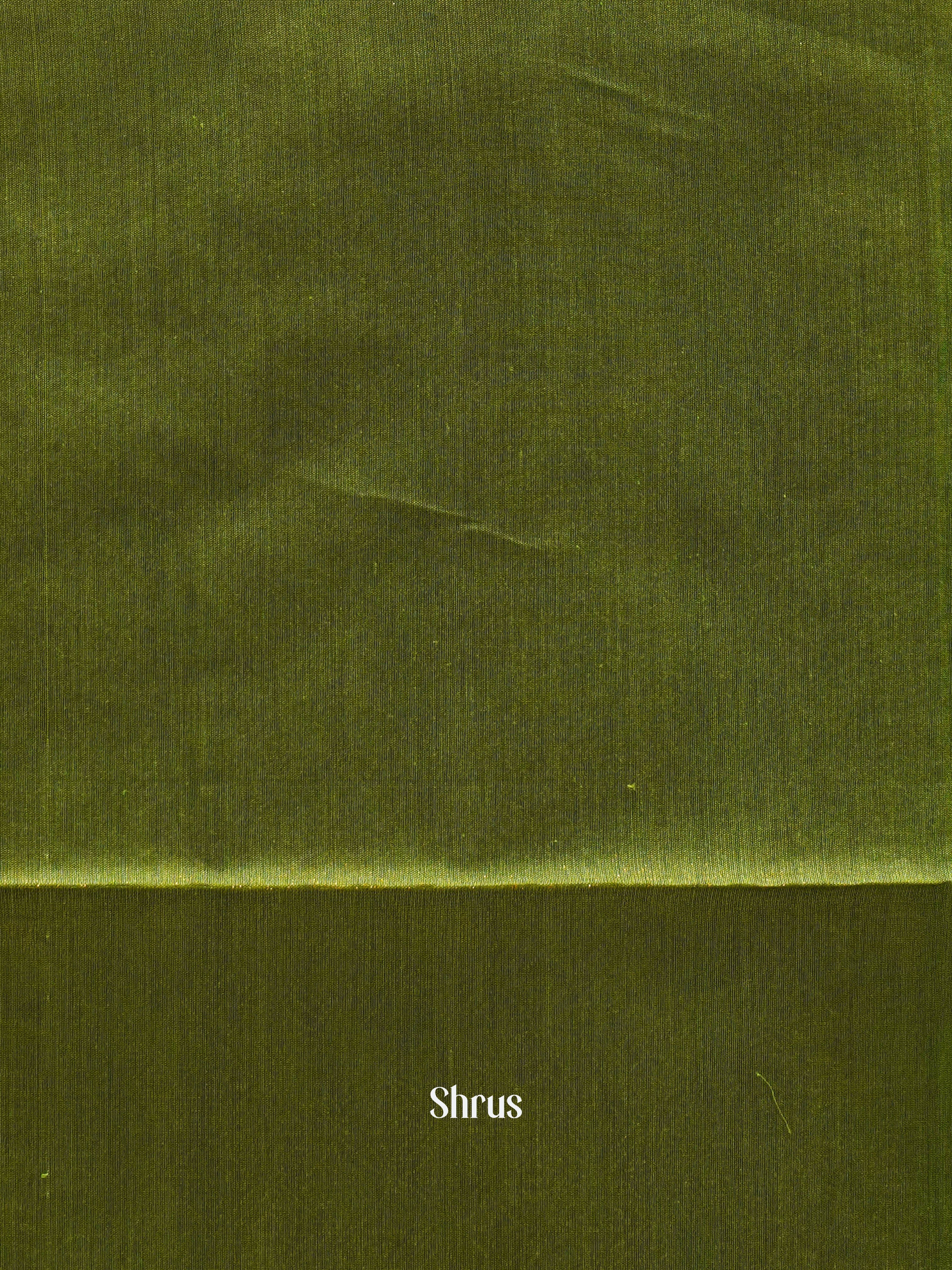 Green(Single Tone) - Semi Silkcotton saree - Shop on ShrusEternity.com