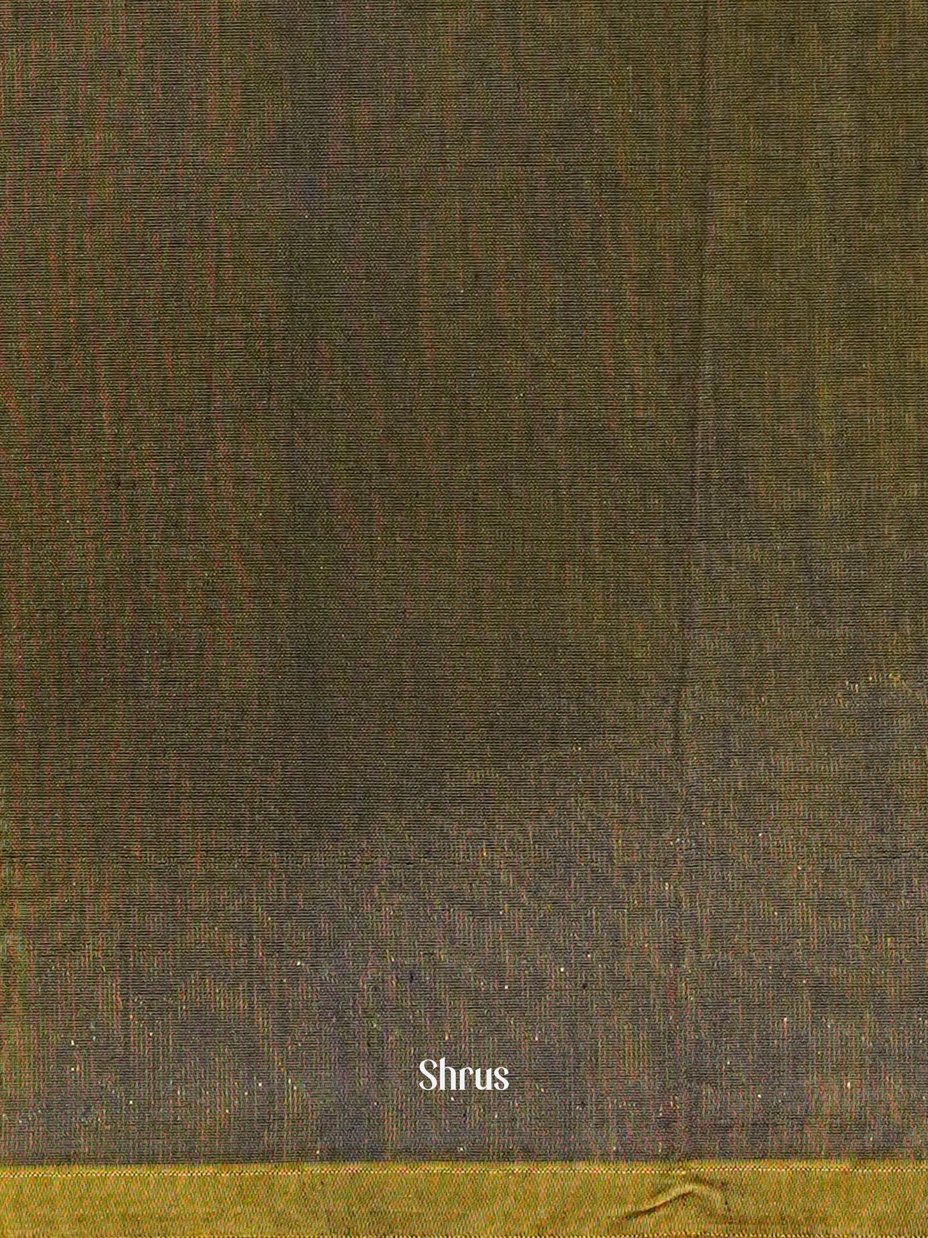 Mustard & Green- Semi Silkcotton saree - Shop on ShrusEternity.com
