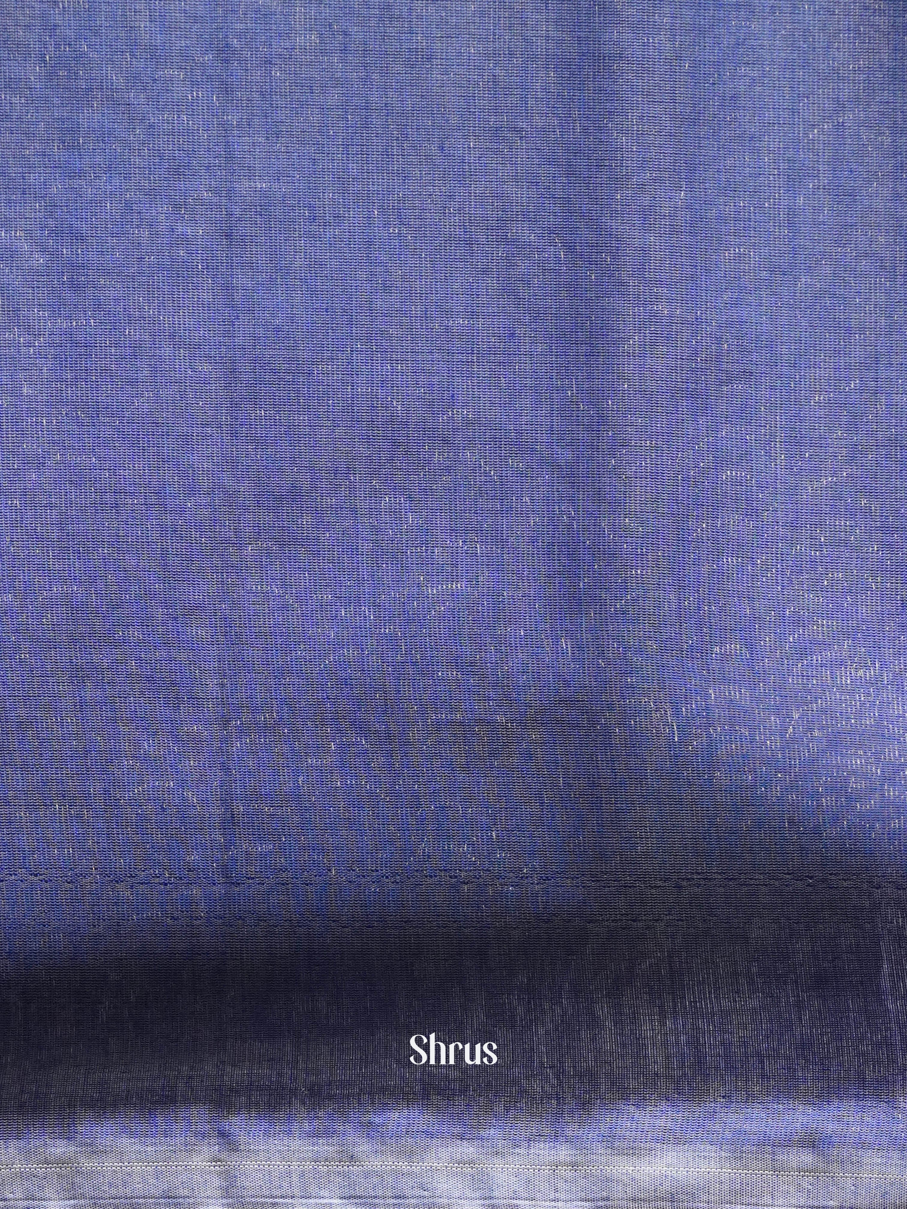 Lavender Purple & Blue - Semi Silkcotton Saree - Shop on ShrusEternity.com