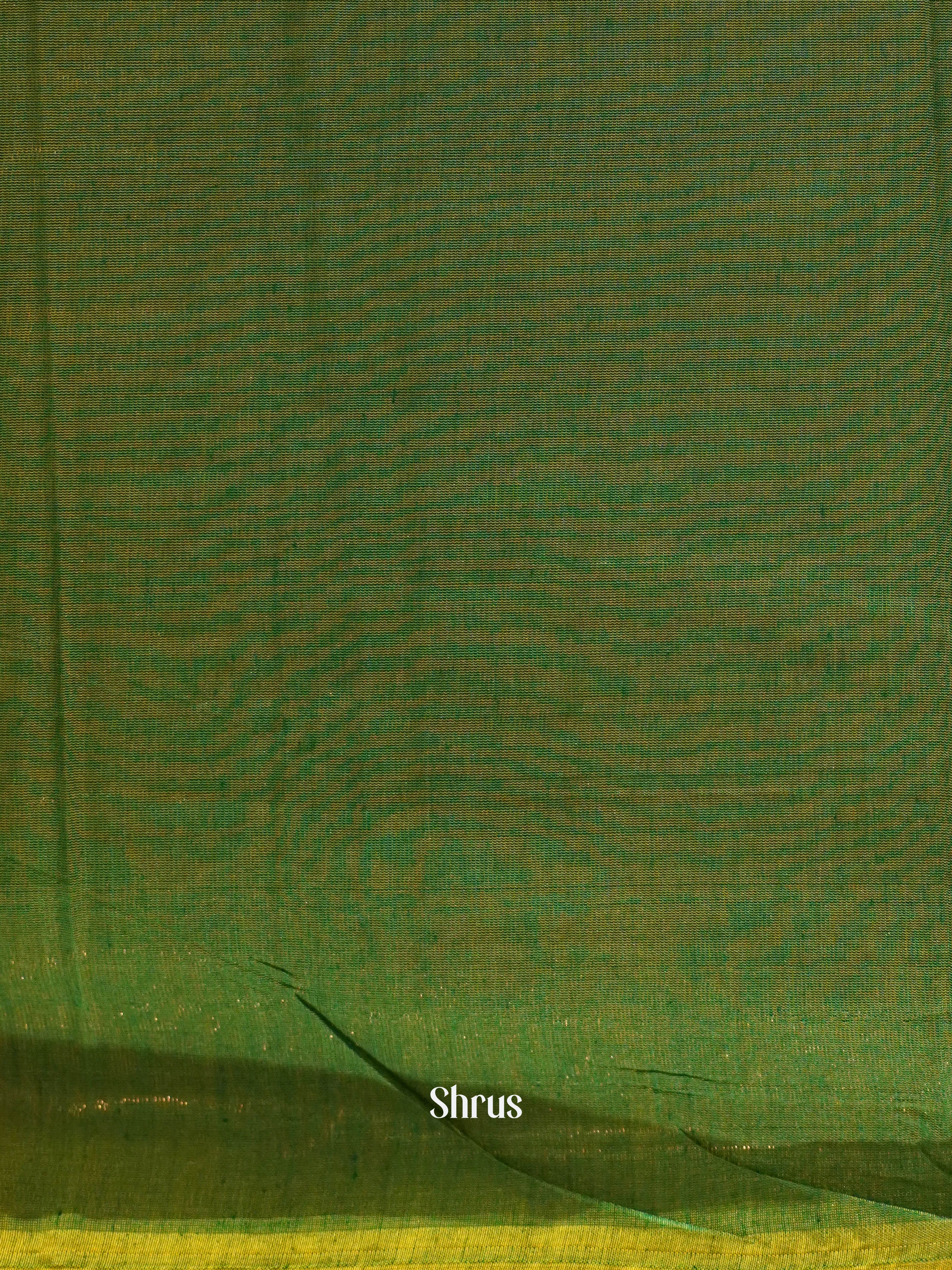 Brick & Green - Semi Silkcotton Saree - Shop on ShrusEternity.com