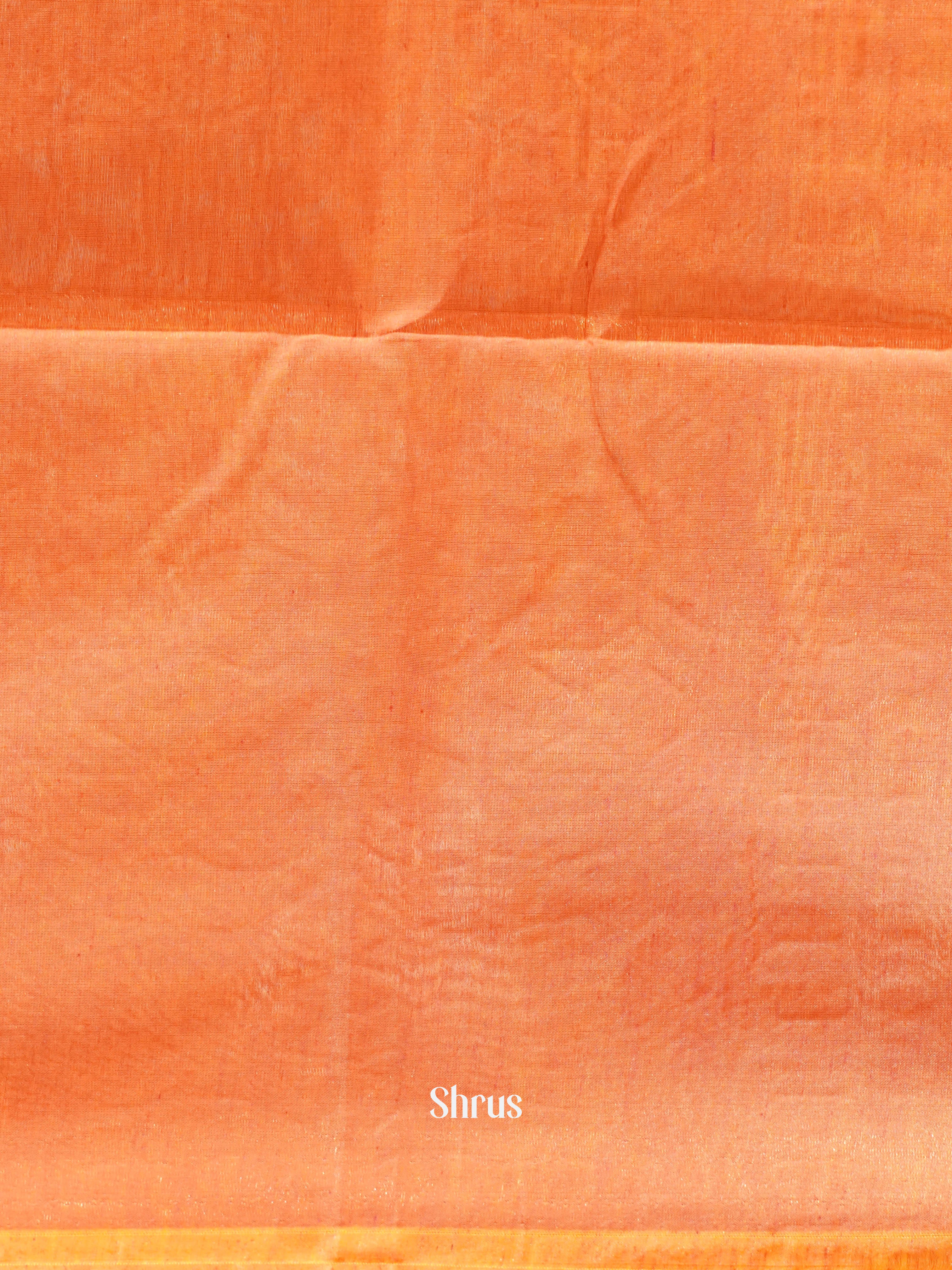mustard & Orange - Semi Silkcotton Saree - Shop on ShrusEternity.com