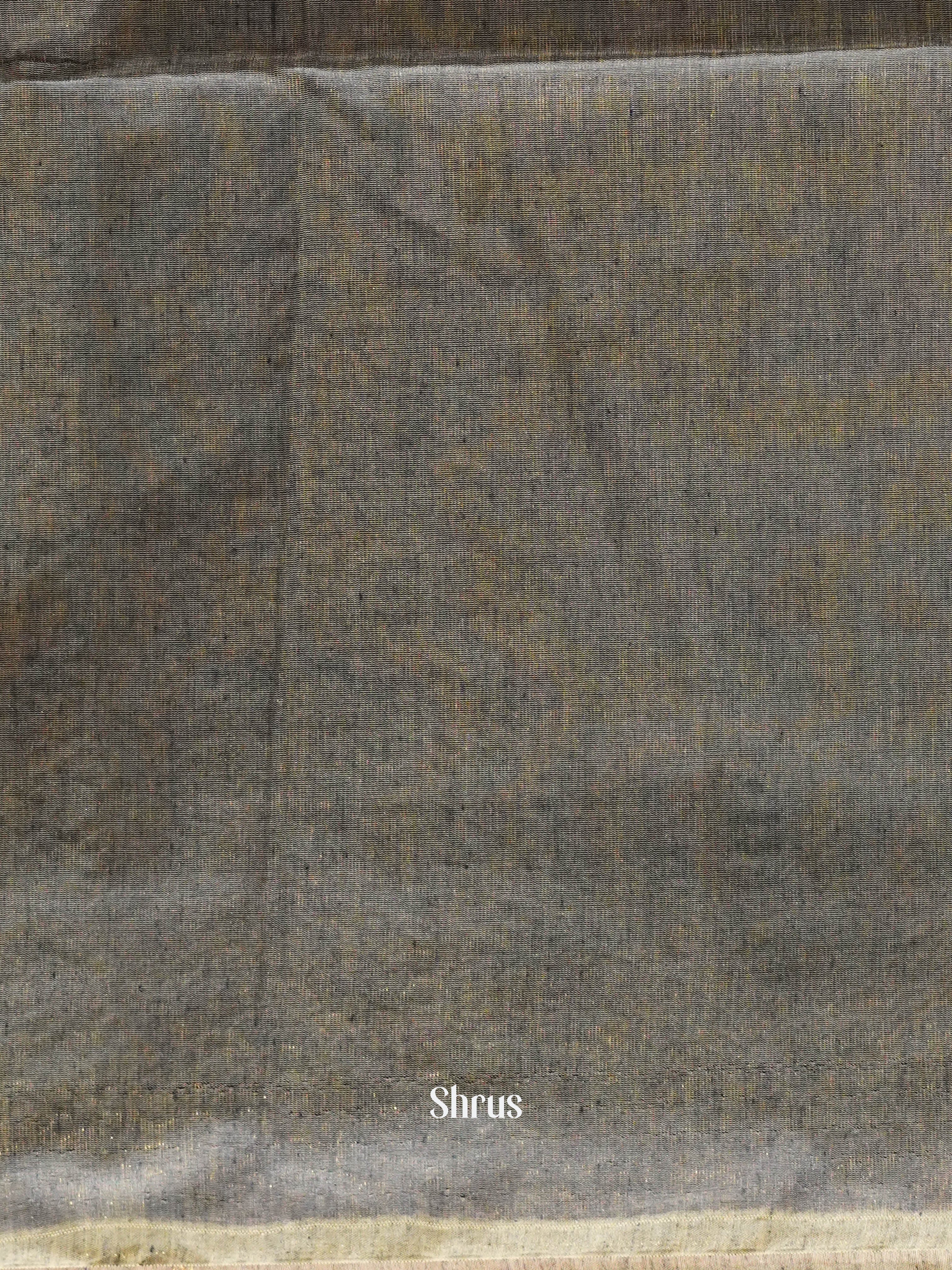 Pink & Grey - Semi Silkcotton Saree - Shop on ShrusEternity.com