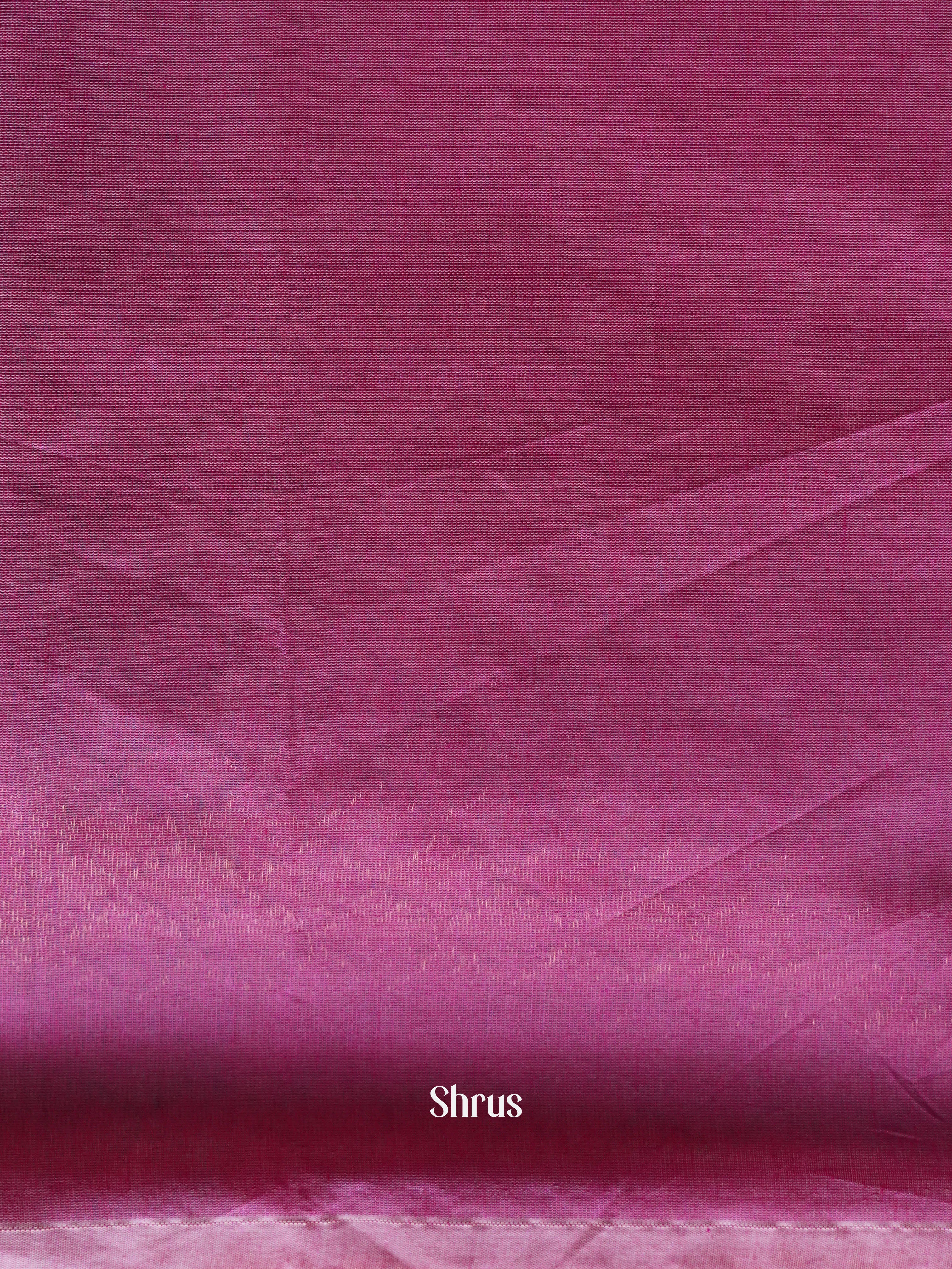 Green & Rosy Pink - Semi Silkcotton Saree - Shop on ShrusEternity.com