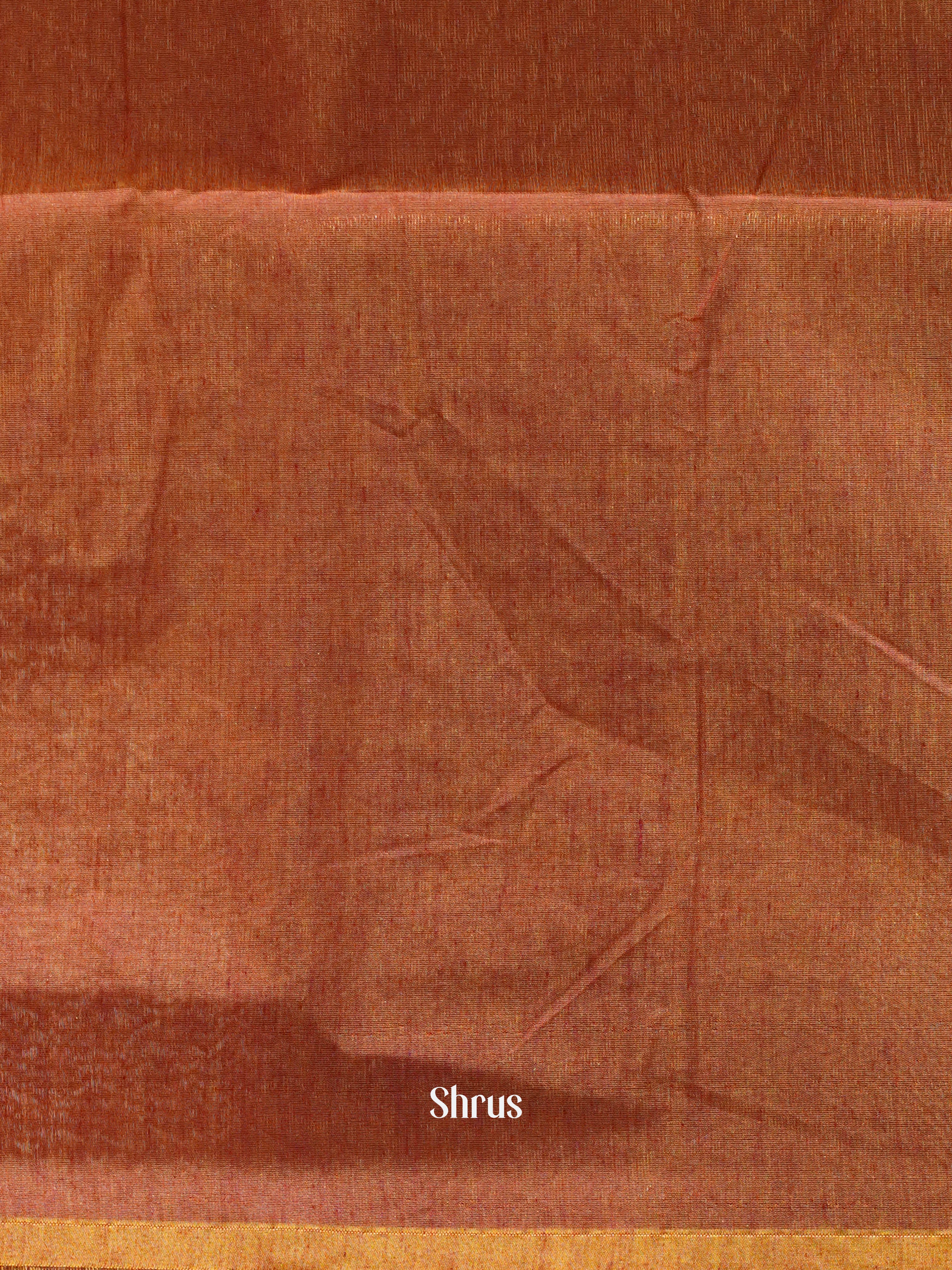 Green & Brown - Semi Silkcotton saree - Shop on ShrusEternity.com