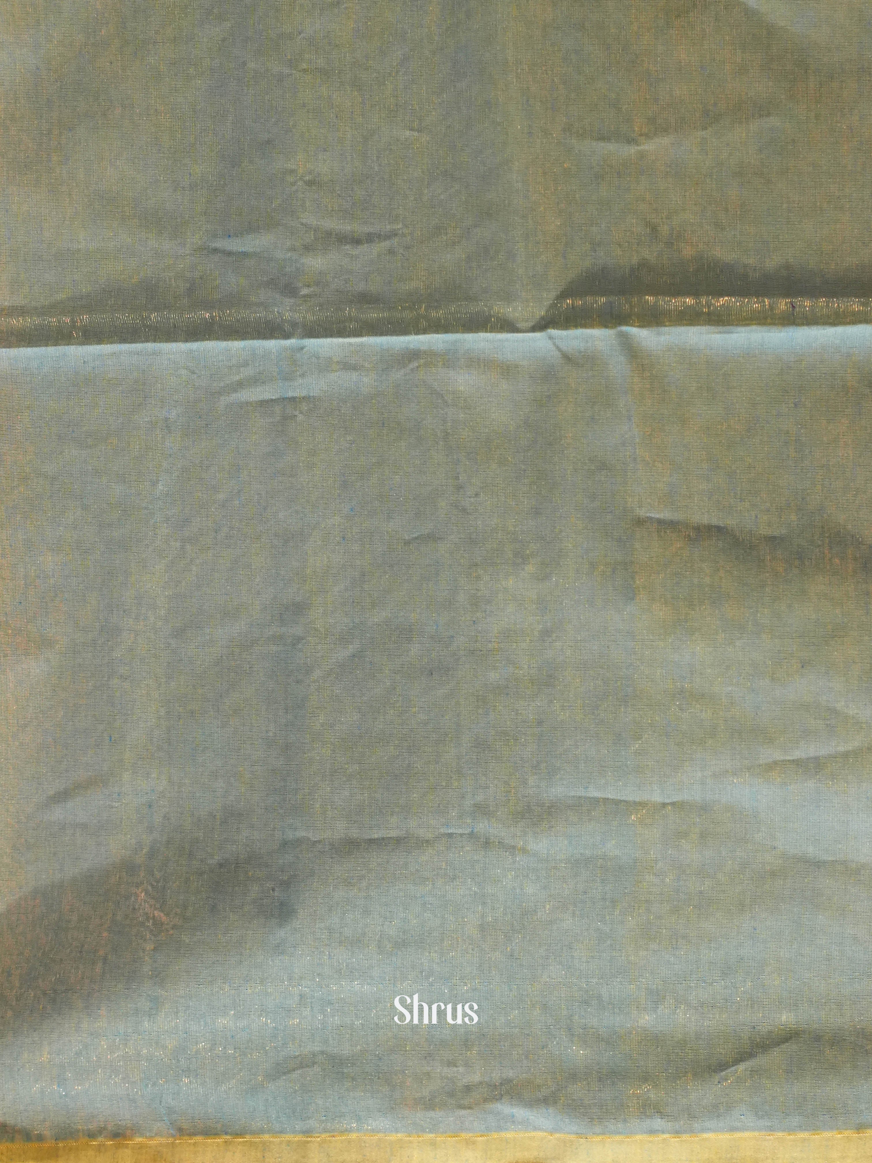 Peach & Grey- Semi Silkcotton Saree - Shop on ShrusEternity.com