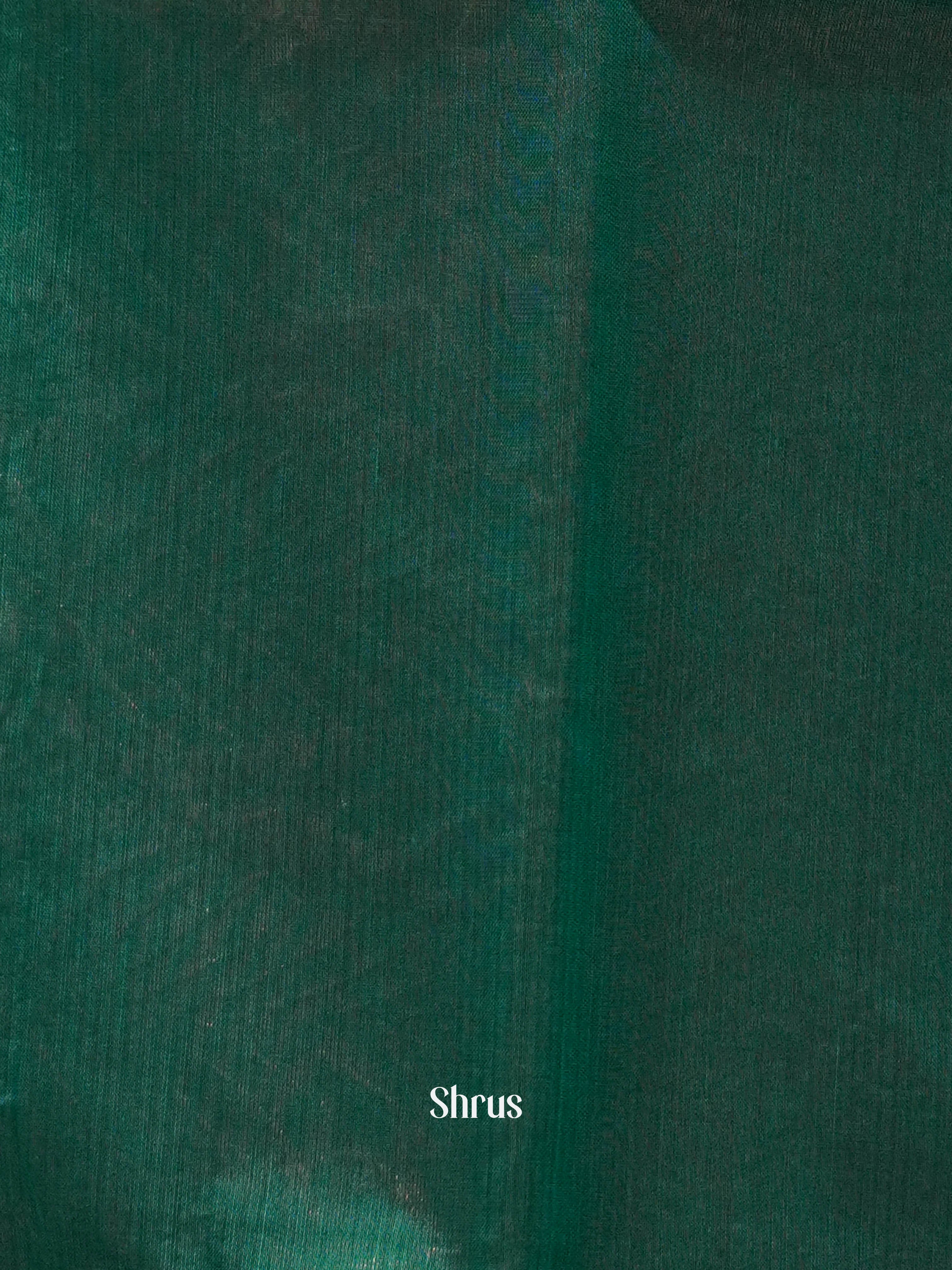 Blue & Green - Semi Silkcotton Saree - Shop on ShrusEternity.com
