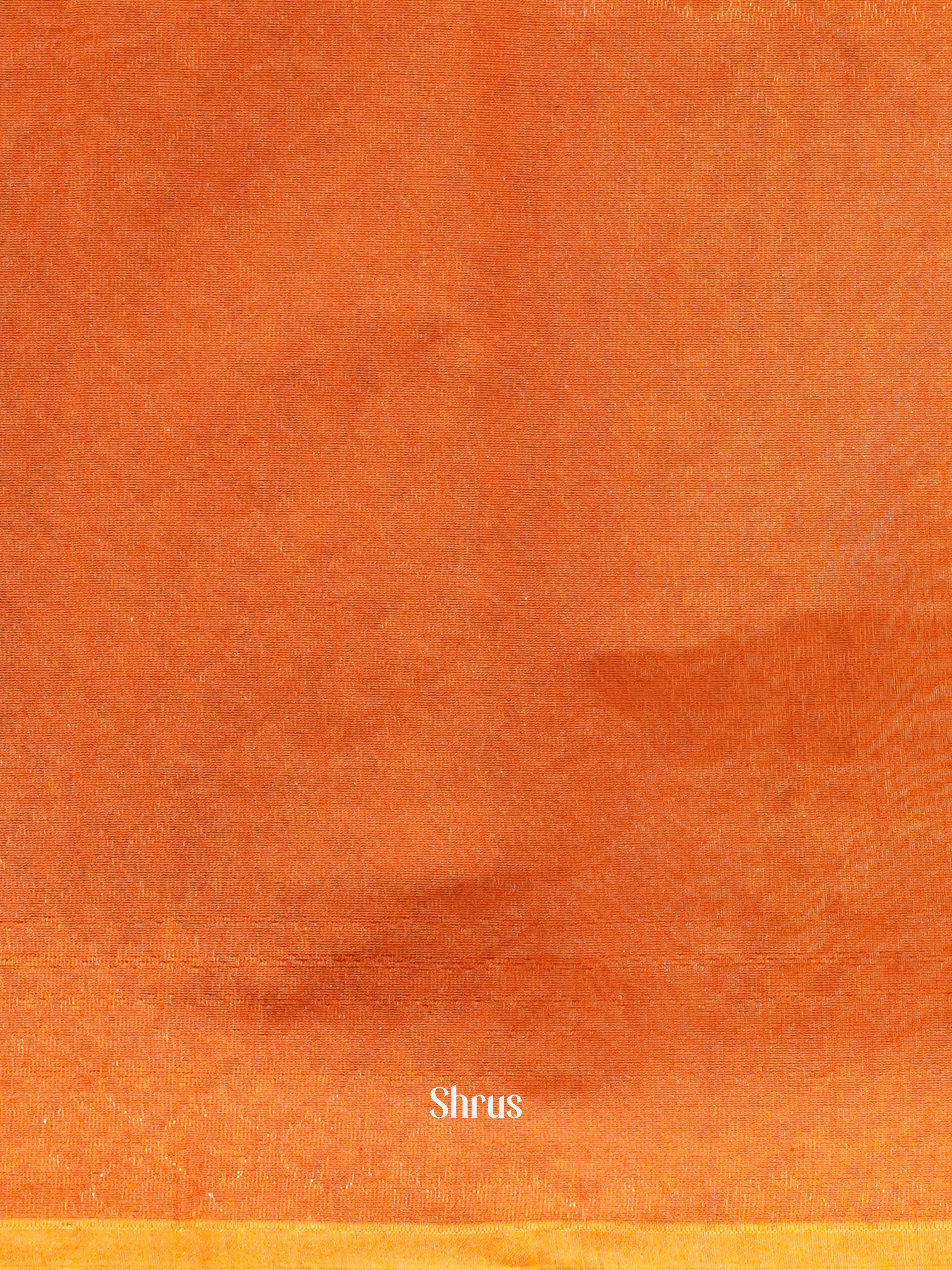 Mustard & Orange - Semi Silkcotton Saree - Shop on ShrusEternity.com
