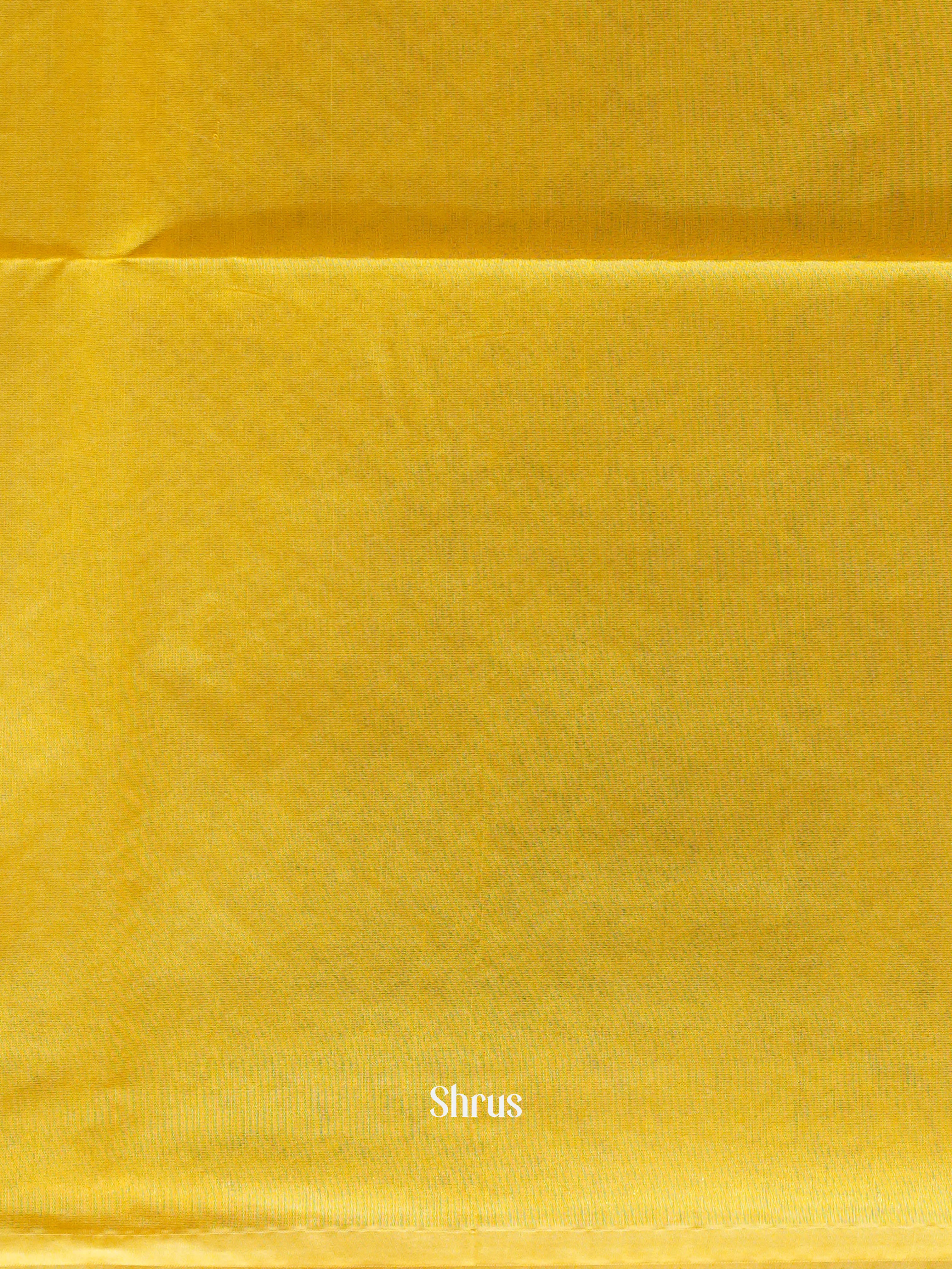 Orangish Pink & Yellow - Semi Silkcotton Saree - Shop on ShrusEternity.com